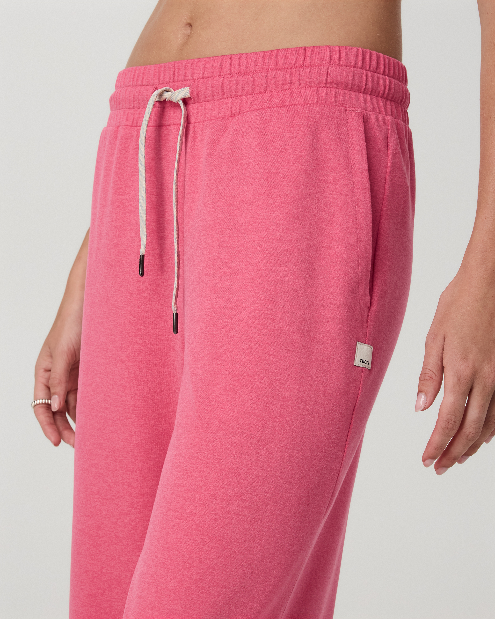Halo Essential Wideleg Pant - Short | Sunset Pink Heather - Image 2