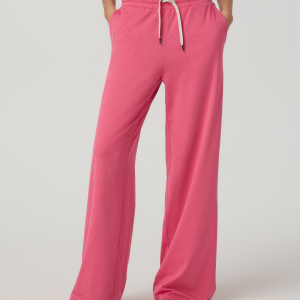 Halo Essential Wideleg Pant - Short | Sunset Pink Heather