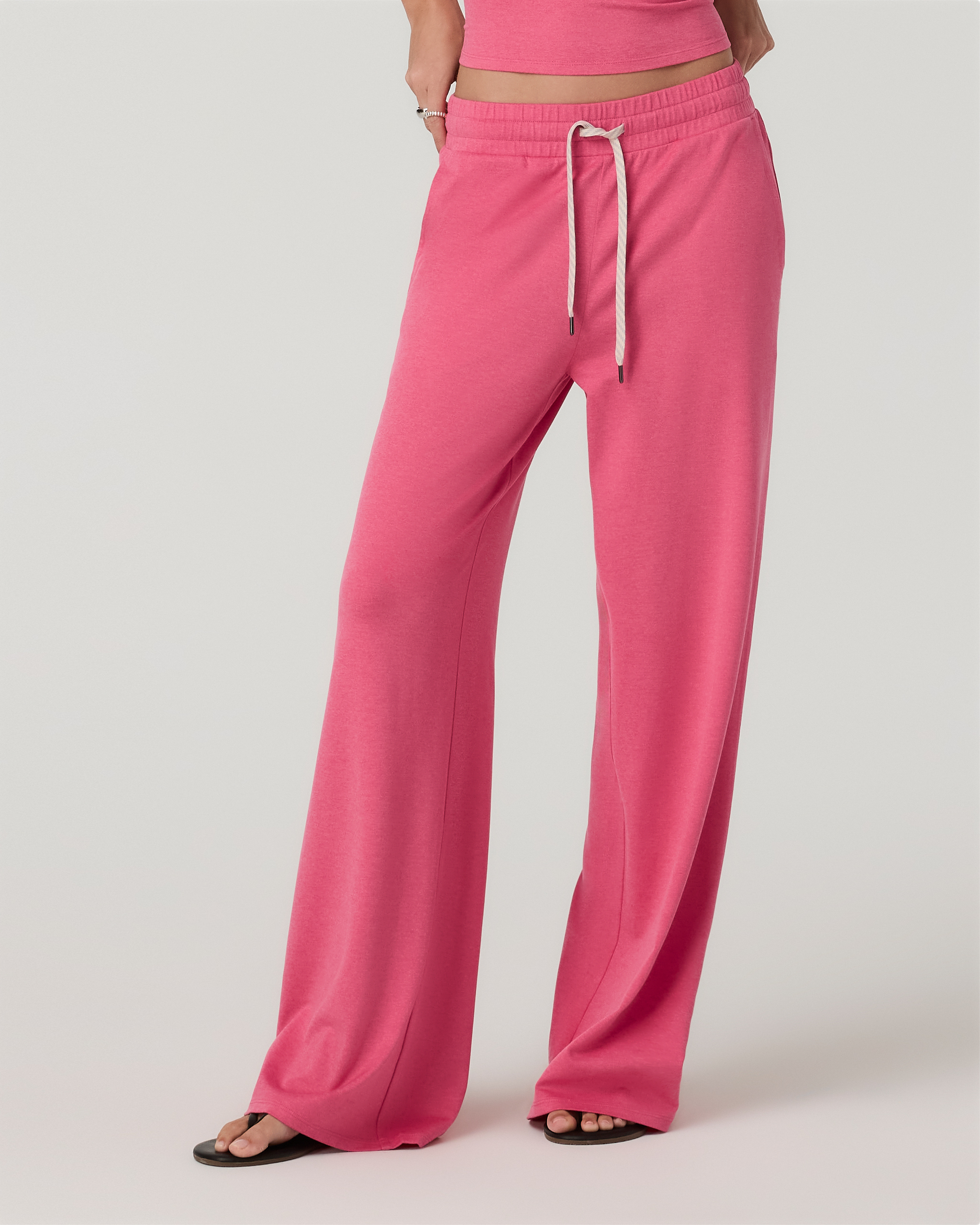 Halo Essential Wideleg Pant | Sunset Pink Heather - Image 5
