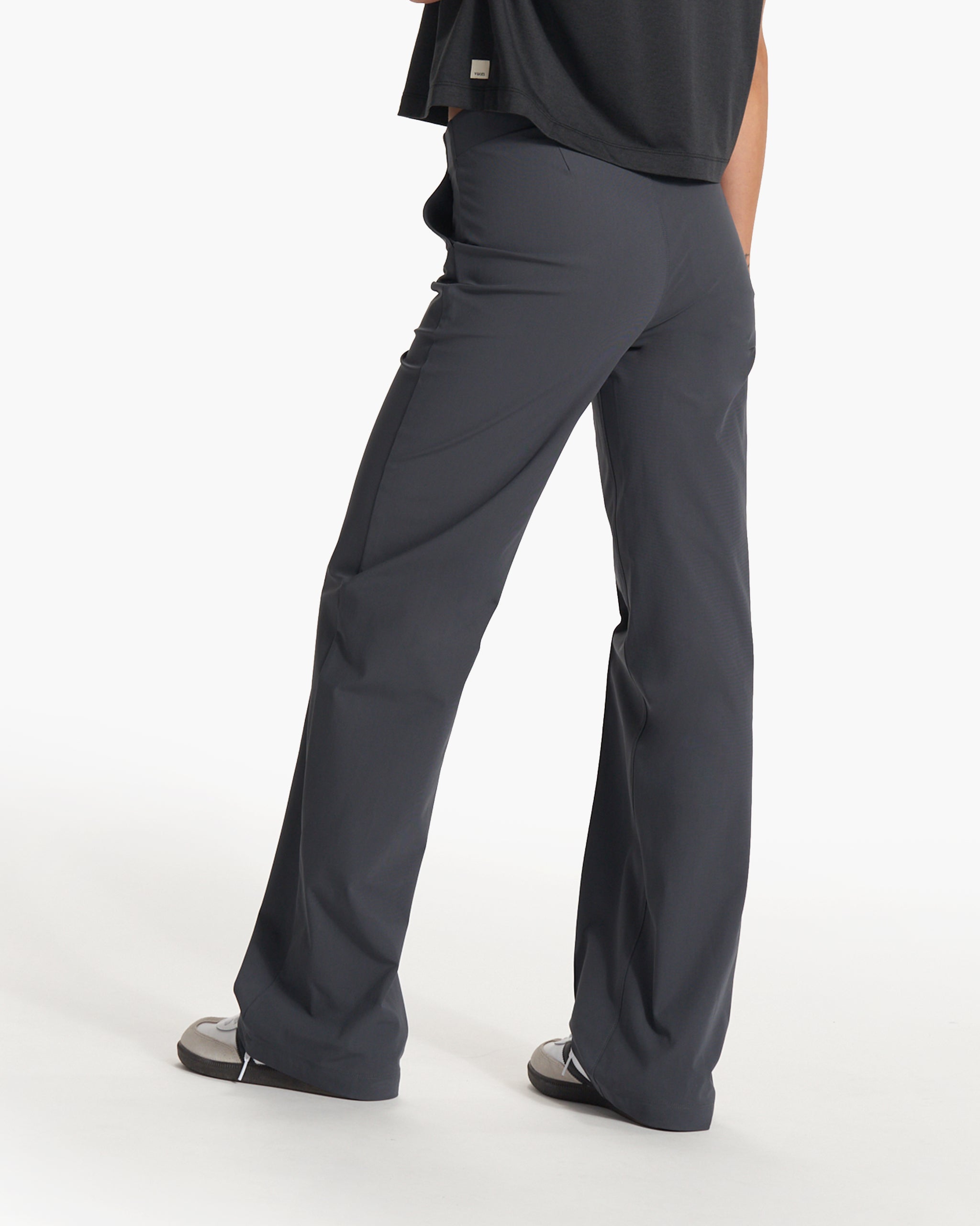 Womens Vuori Meta™ Wideleg Pant - Long | Charcoal - Image 4