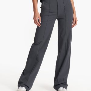 Womens Vuori Meta™ Wideleg Pant - Long | Charcoal