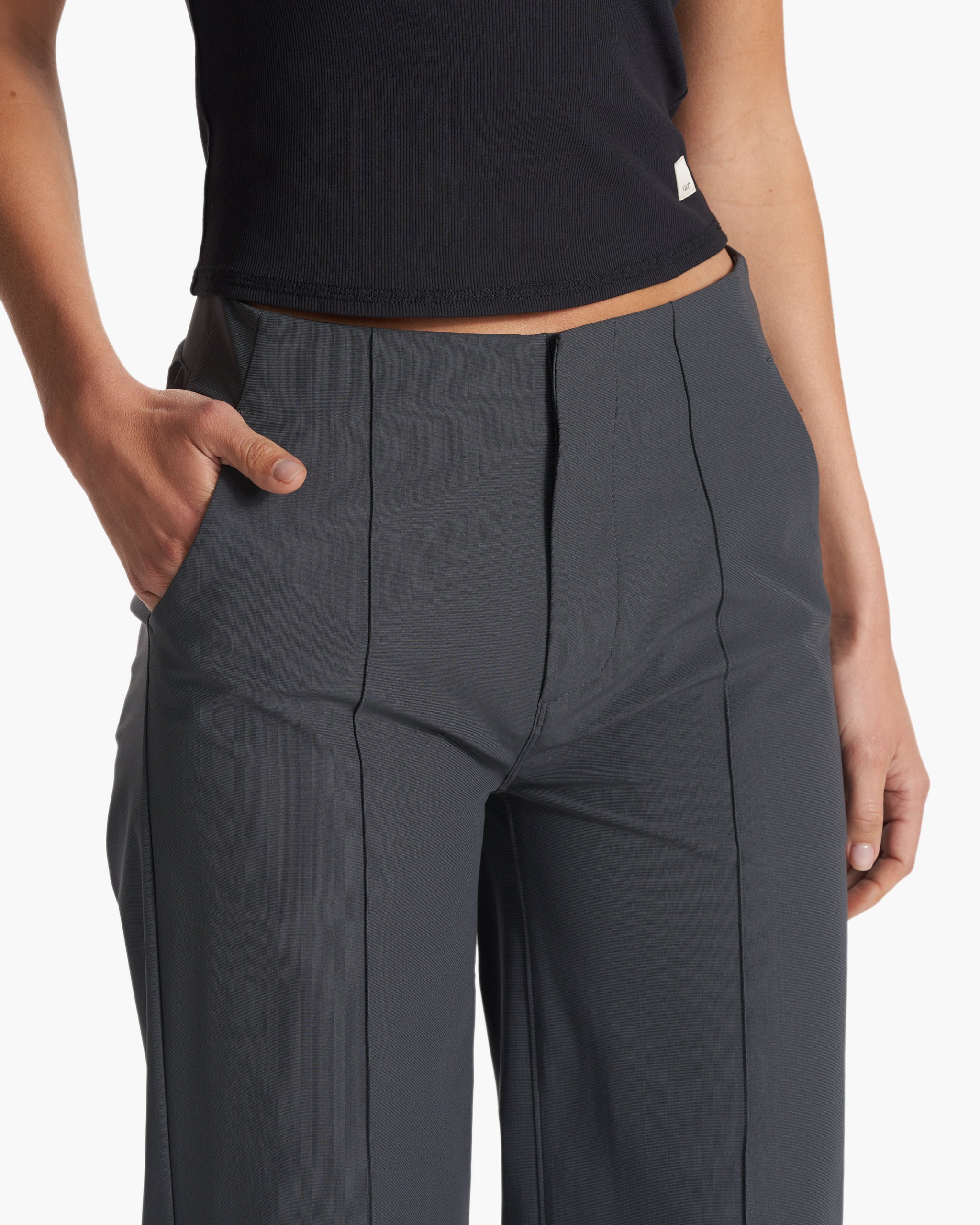 Womens Vuori Meta™ Wideleg Pant | Charcoal - Image 3