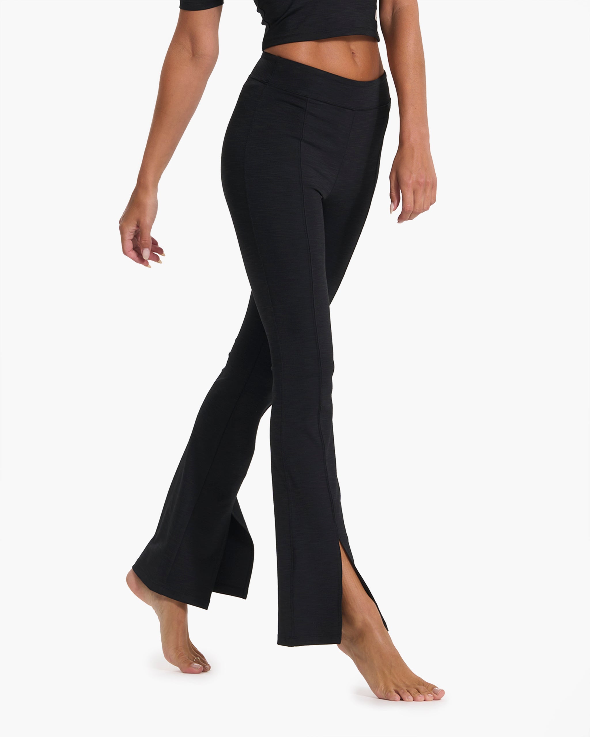 Lux Rib Split Bootcut | Black - Image 3