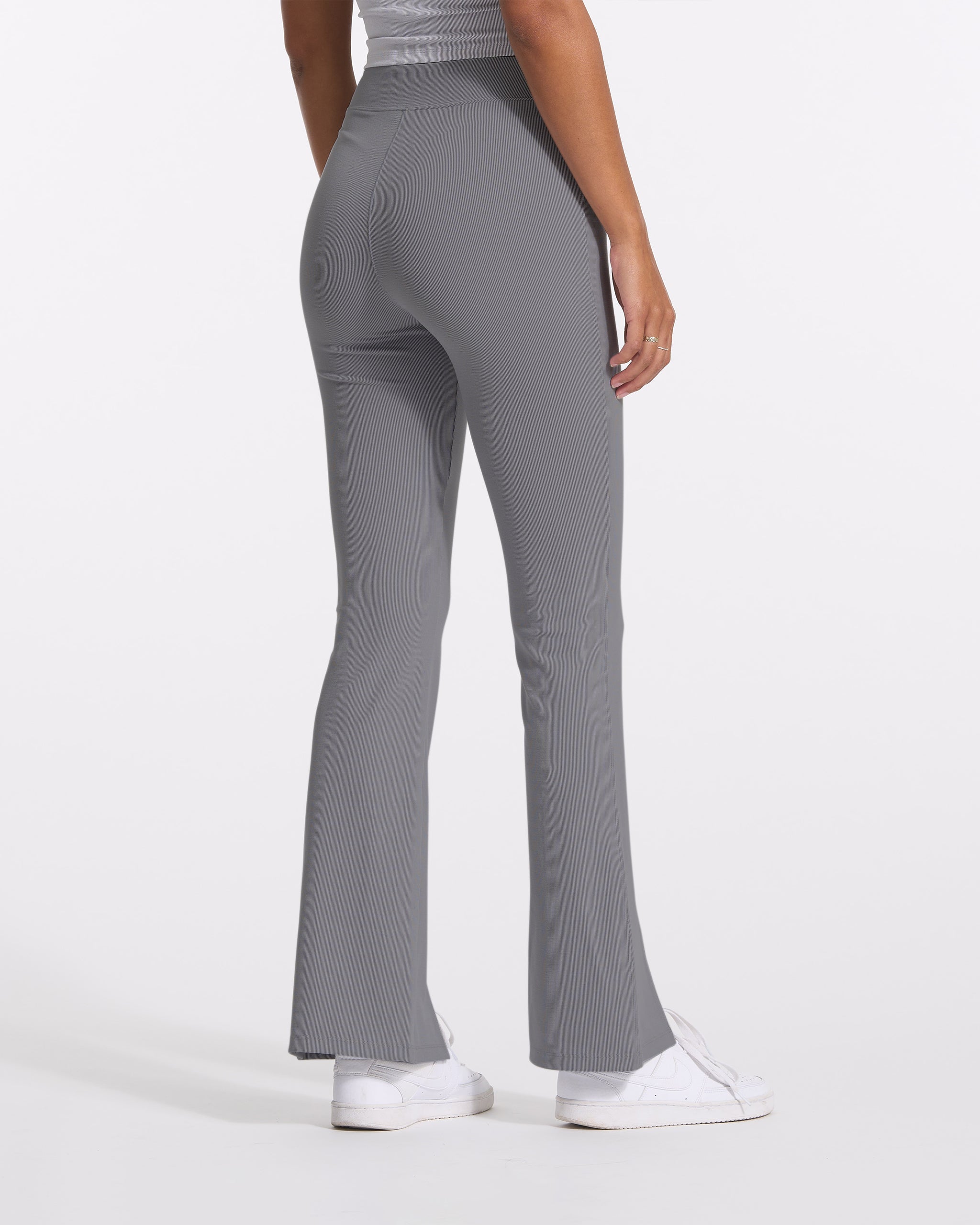 Lux Rib Split Bootcut | Heather Grey - Image 4