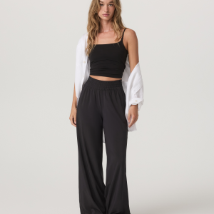 Villa Wideleg Pant - Long | Black