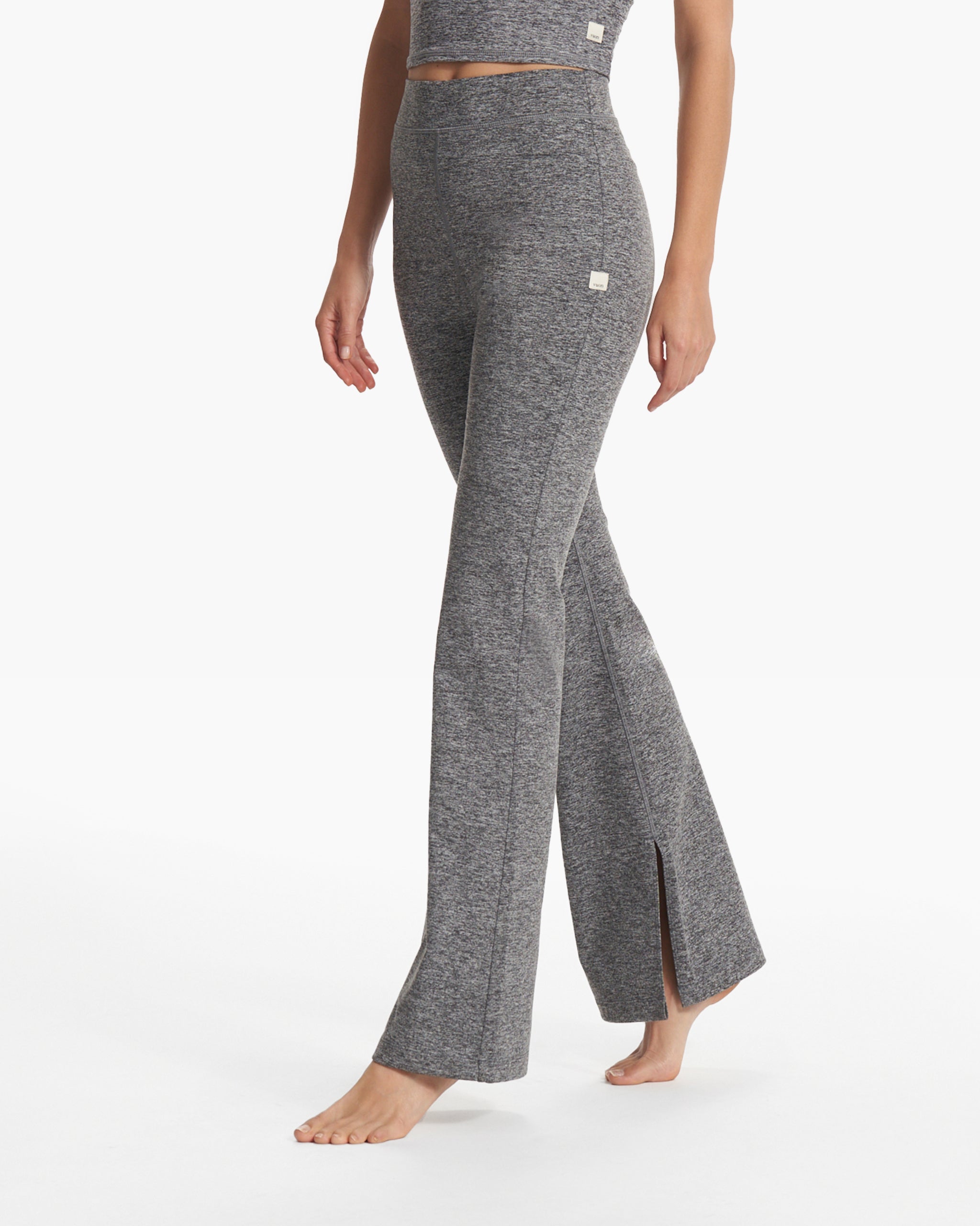 Granite High Waist Flare | Heather Grey - Image 2