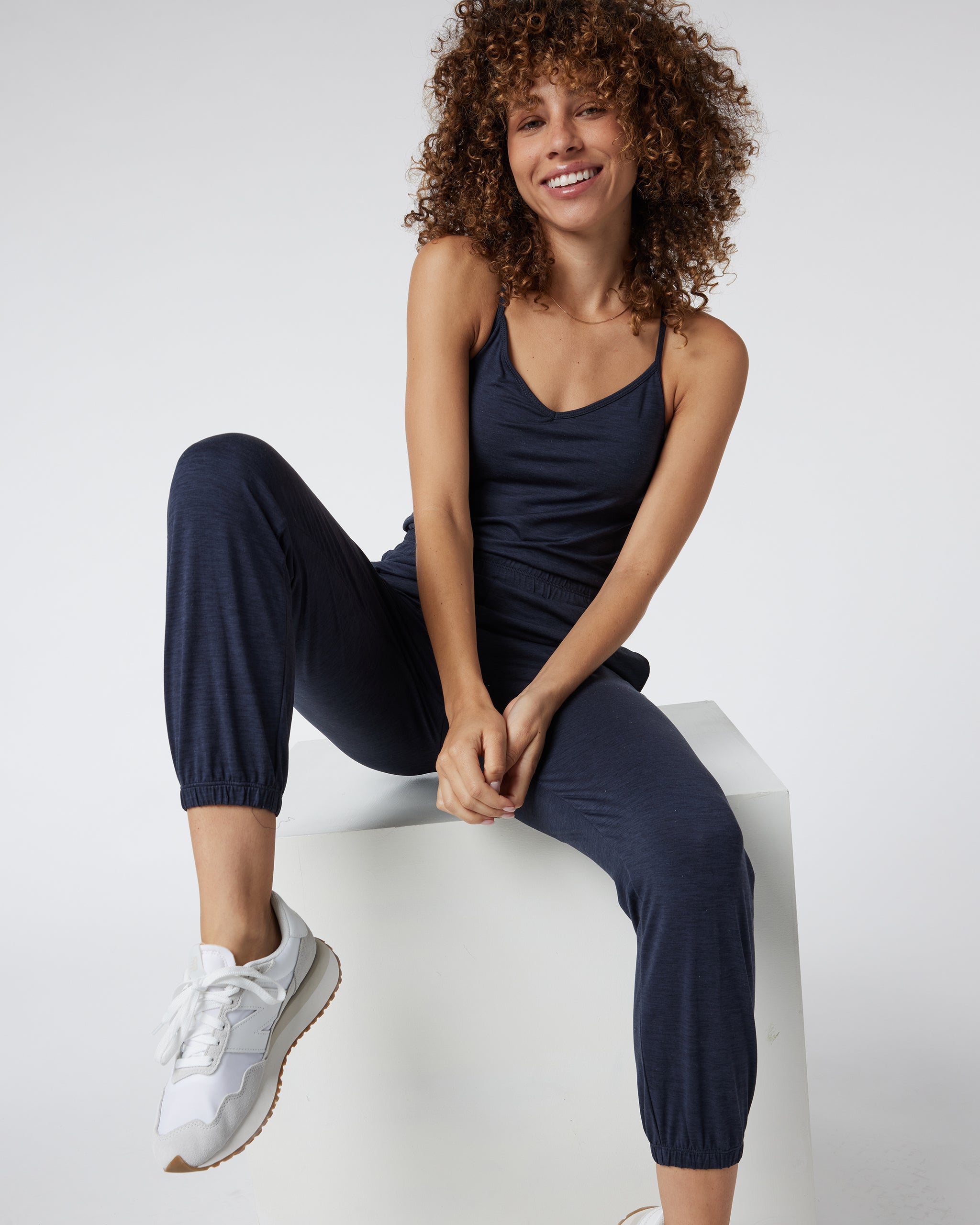 Lux Jogger Jumpsuit | Midnight Heather - Image 2
