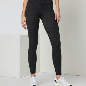 Maze Jacquard Legging | Black Maze