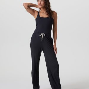 Pose Scoop Jumpsuit - Short | Black