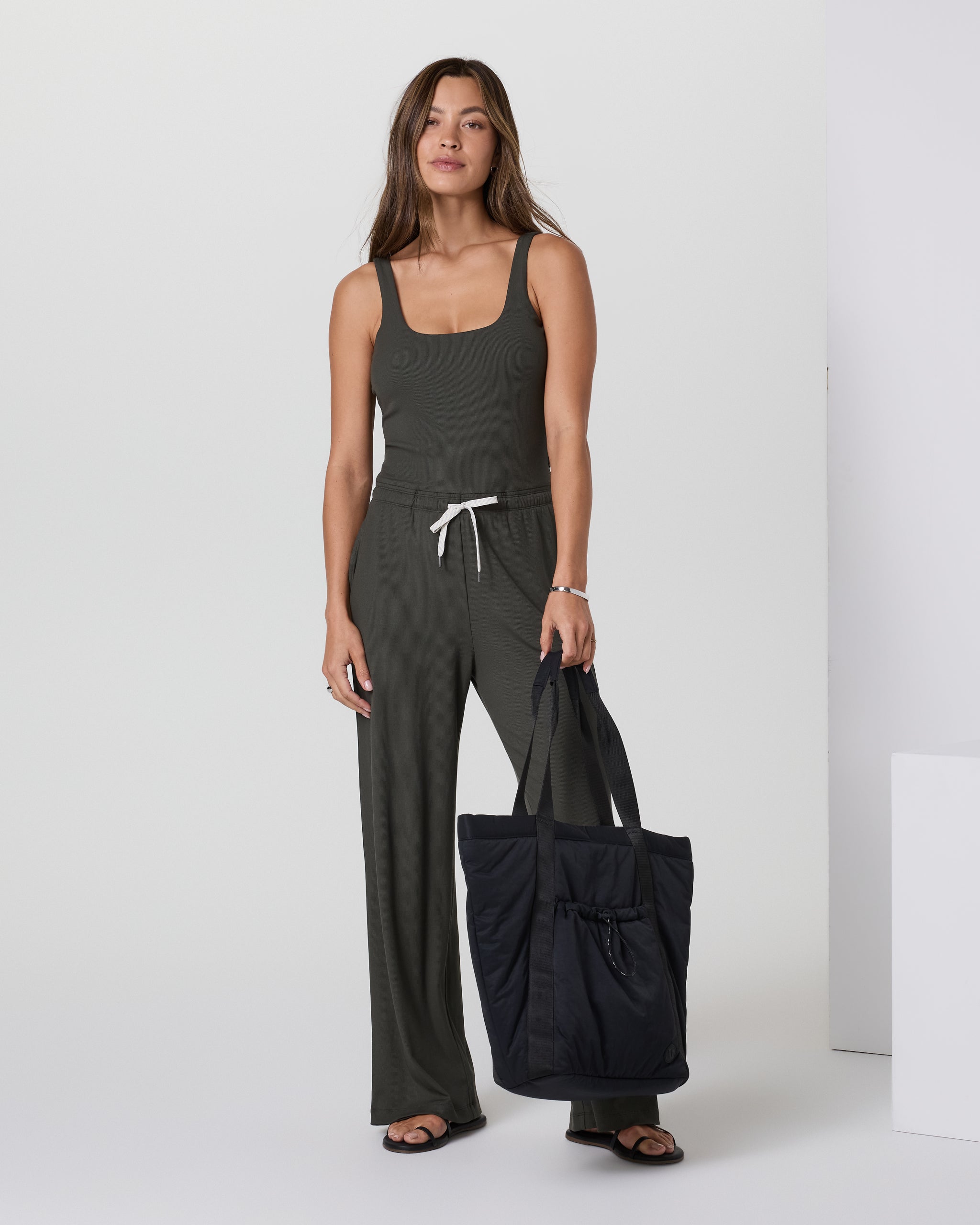 Pose Scoop Jumpsuit | Kale - Image 3