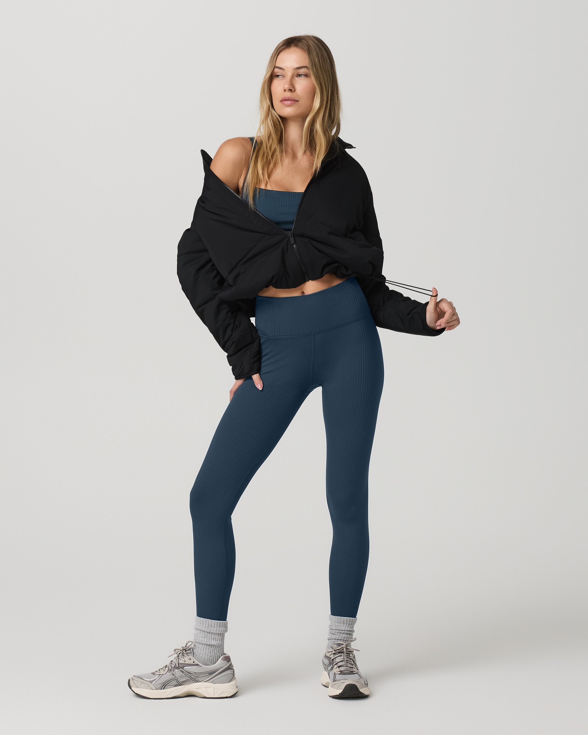 Inversion Rib Legging | Ocean Blue - Image 6