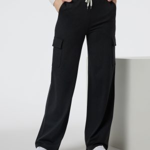 Halo Essential Cargo Wideleg | Black Heather