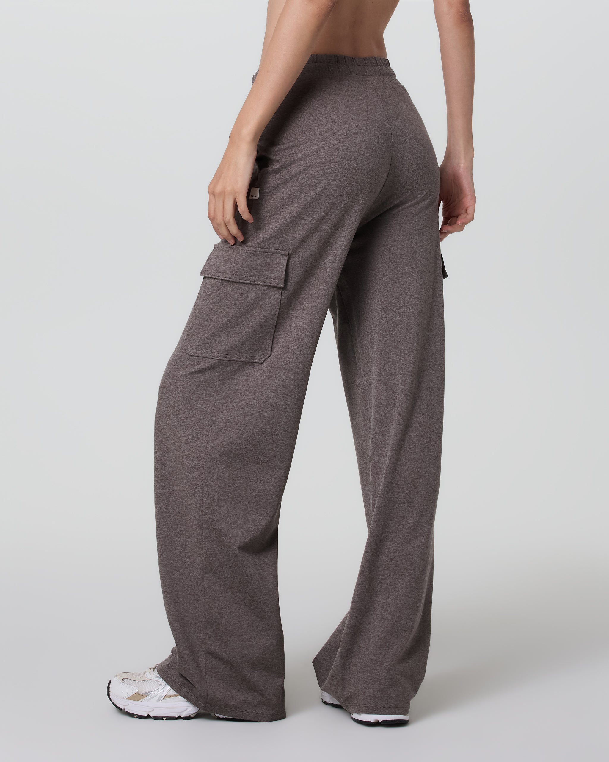 Halo Essential Cargo Wideleg Pant | Chia Heather - Image 3