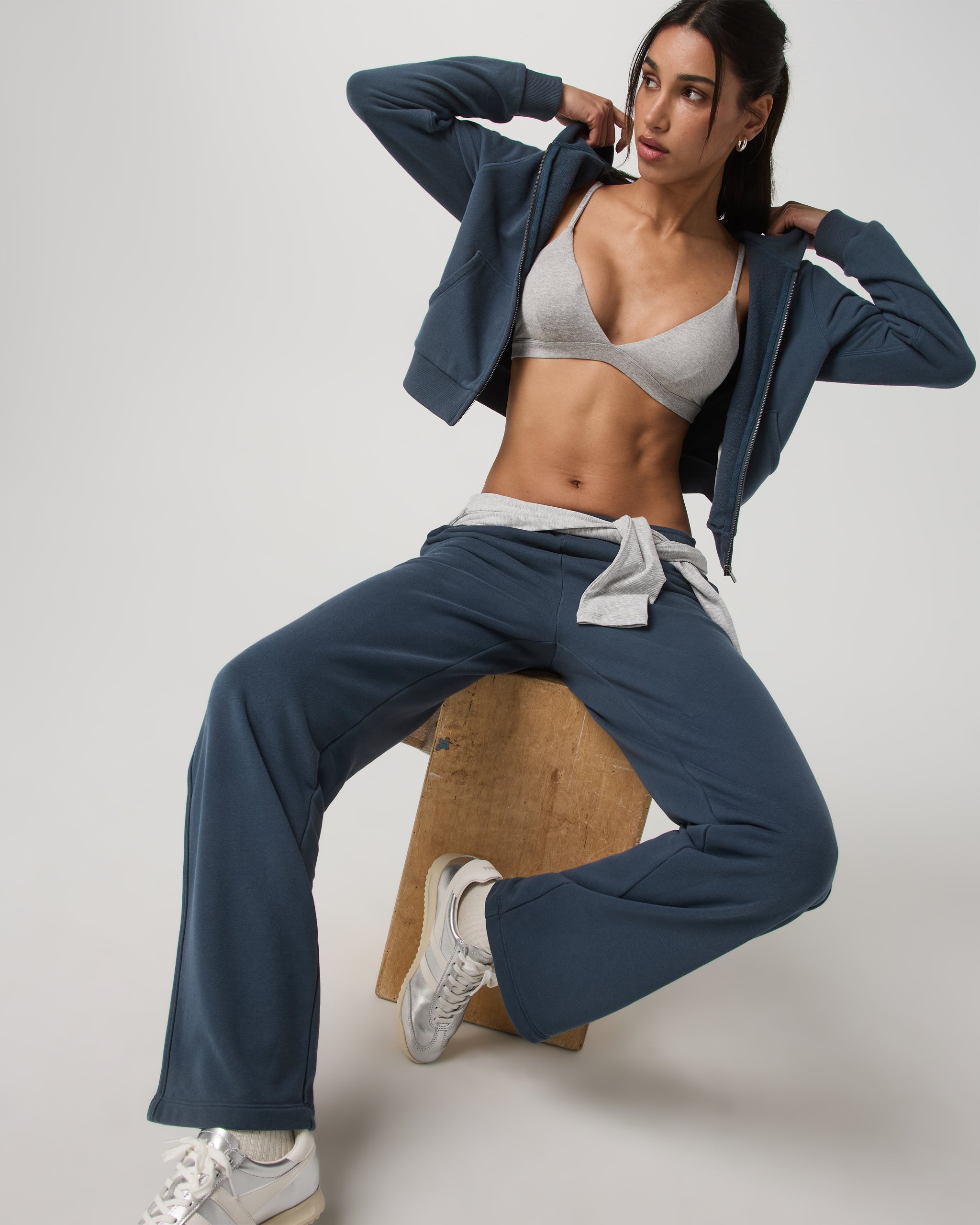 Sedona Straight Leg Sweatpant - Long | Ocean Blue - Image 2