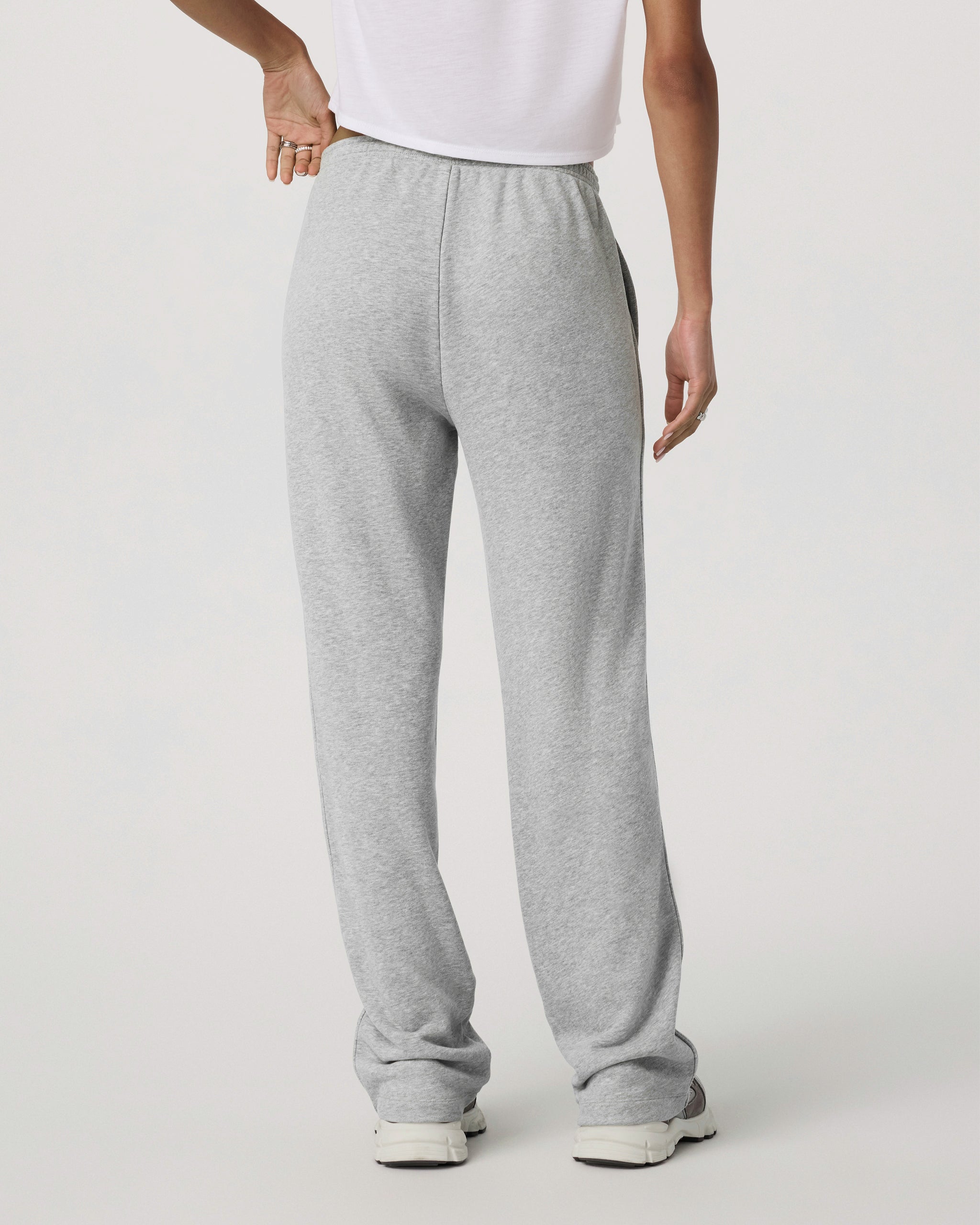 Sedona Straight Leg Sweatpant-Long | Light Heather Grey - Image 3