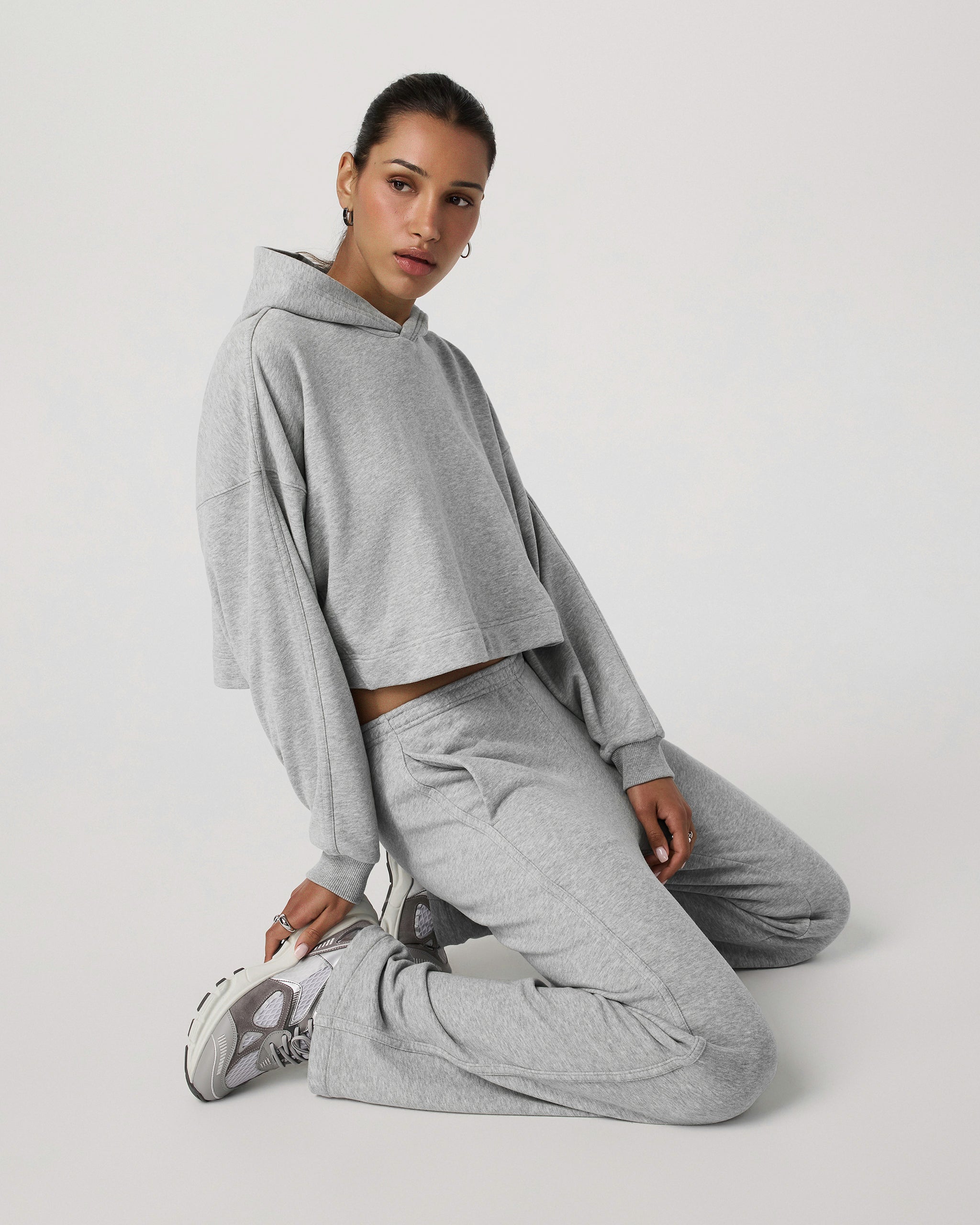 Sedona Straight Leg Sweatpant - Short | Light Heather Grey - Image 4