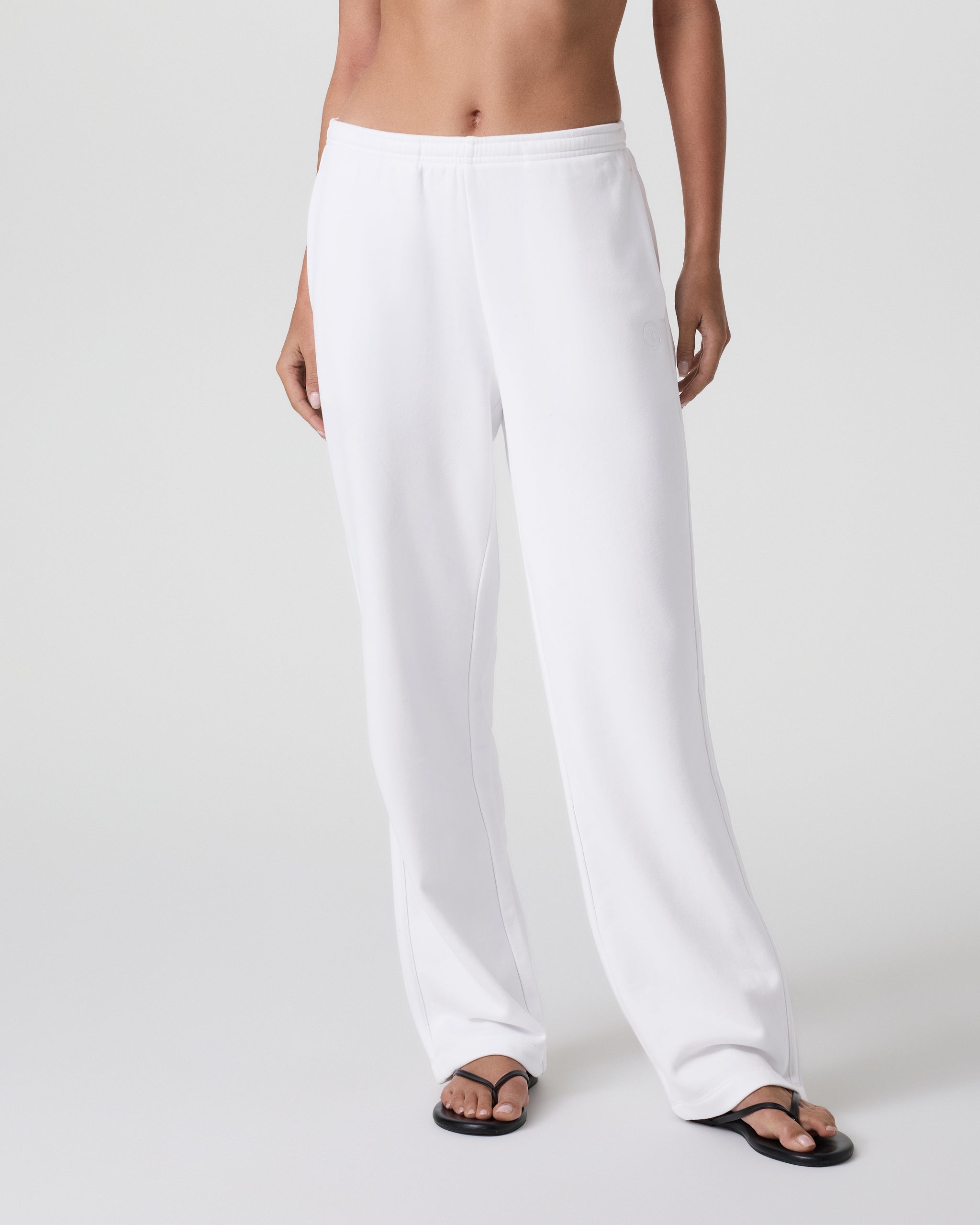 Sedona Straight Leg Sweatpant | White - Image 2