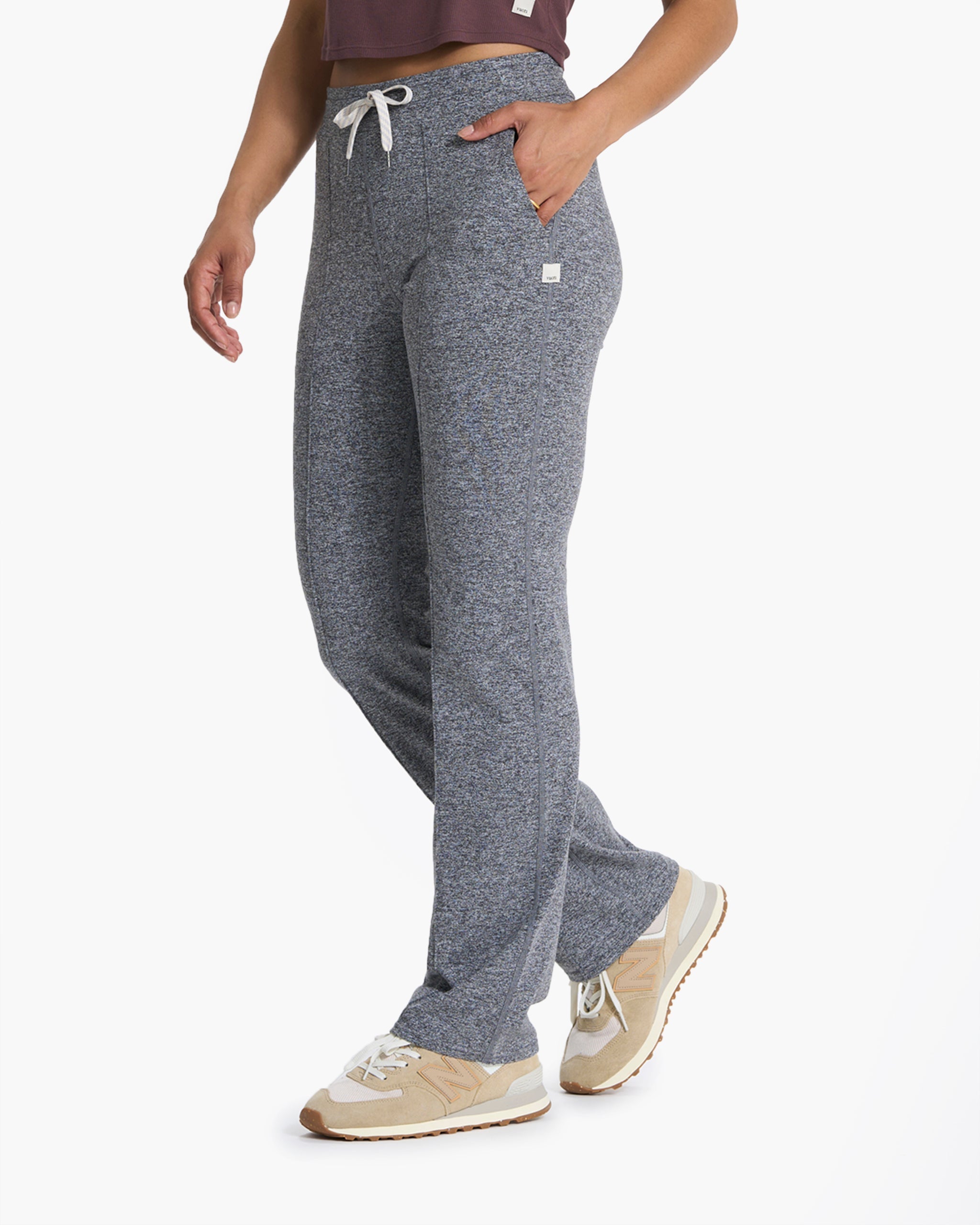 Halo Wide Leg Flare Pant | Heather Grey - Image 2