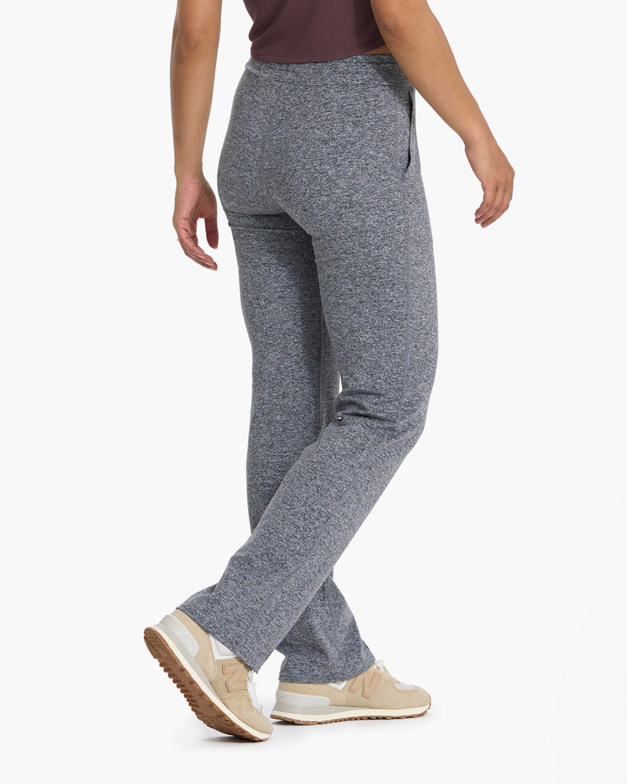 Halo Wide Leg Flare Pant | Heather Grey - Image 4