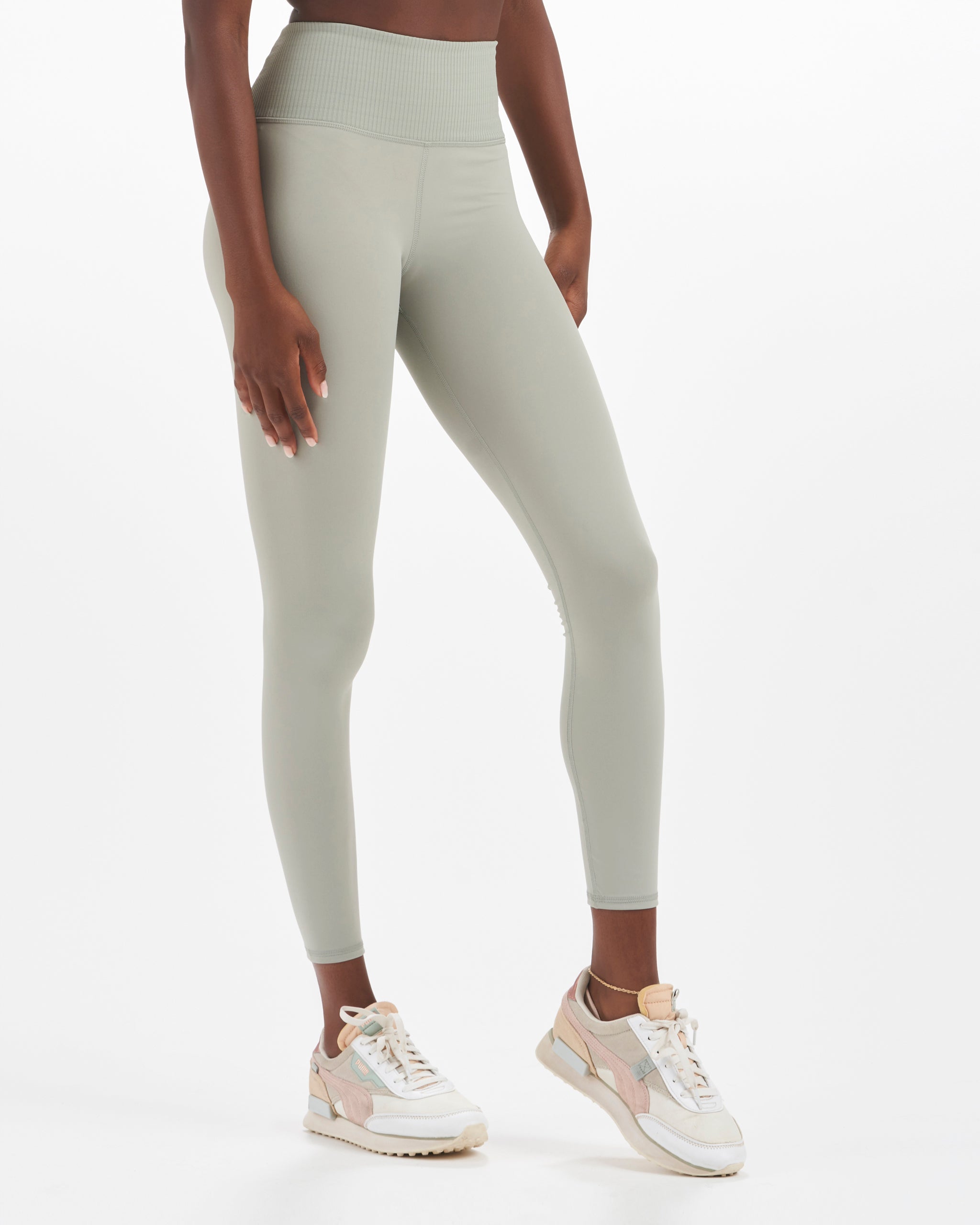 Rib Studio Legging | Eucalyptus - Image 2