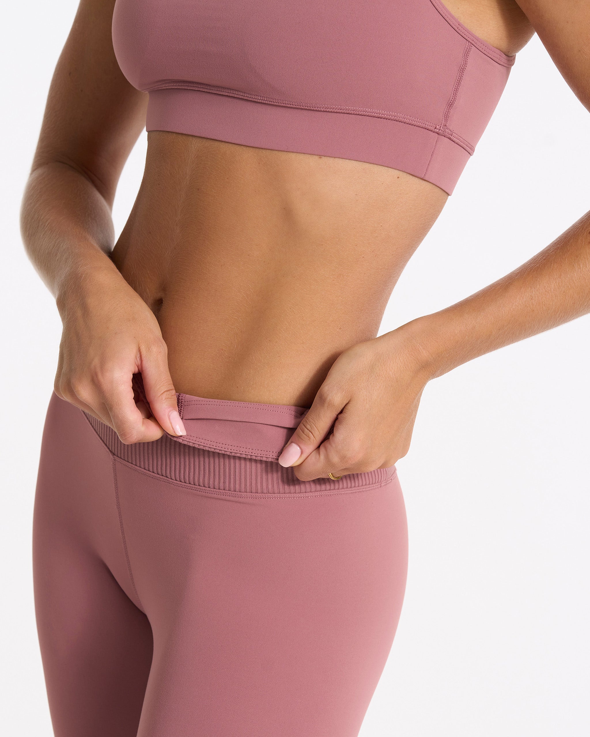 Rib Studio Legging | Marsala - Image 3