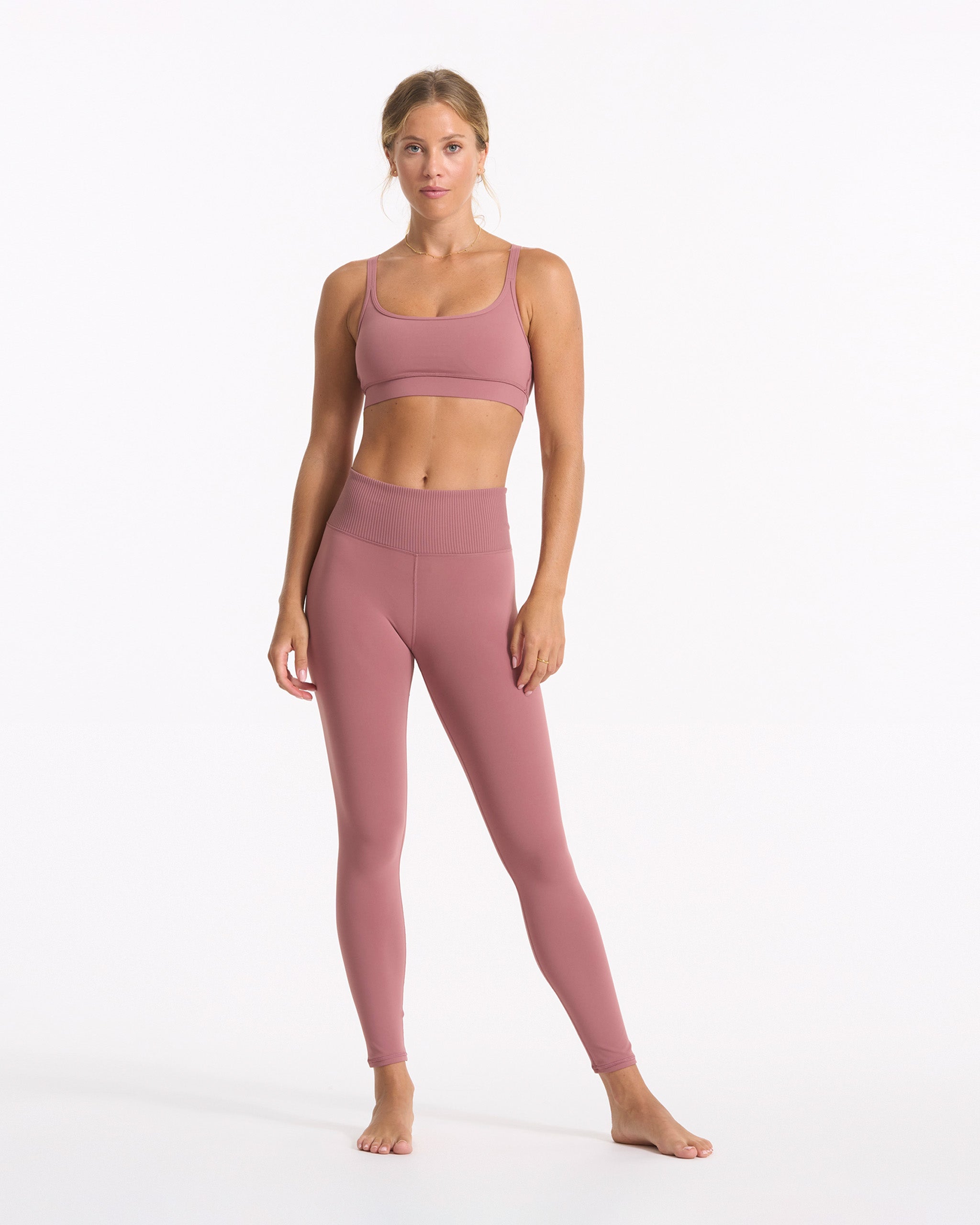 Rib Studio Legging | Marsala - Image 5
