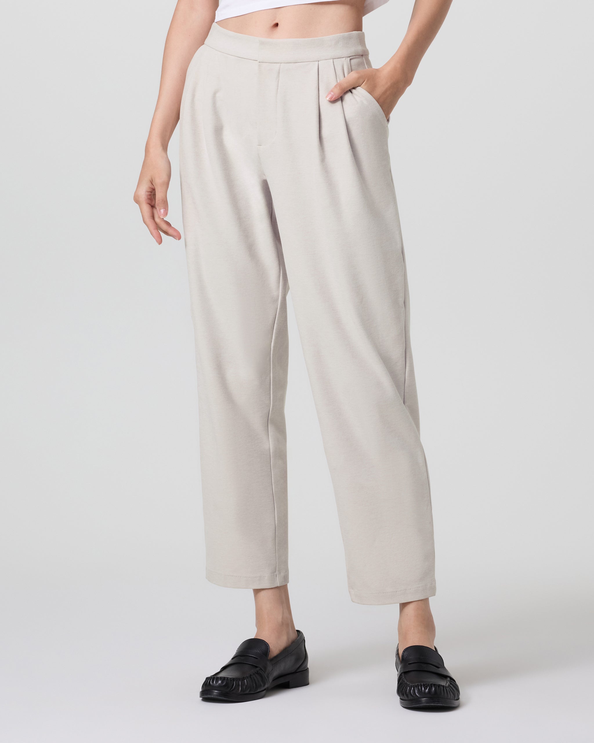 Elevation Ankle Trouser | Ecru Heather - Image 2