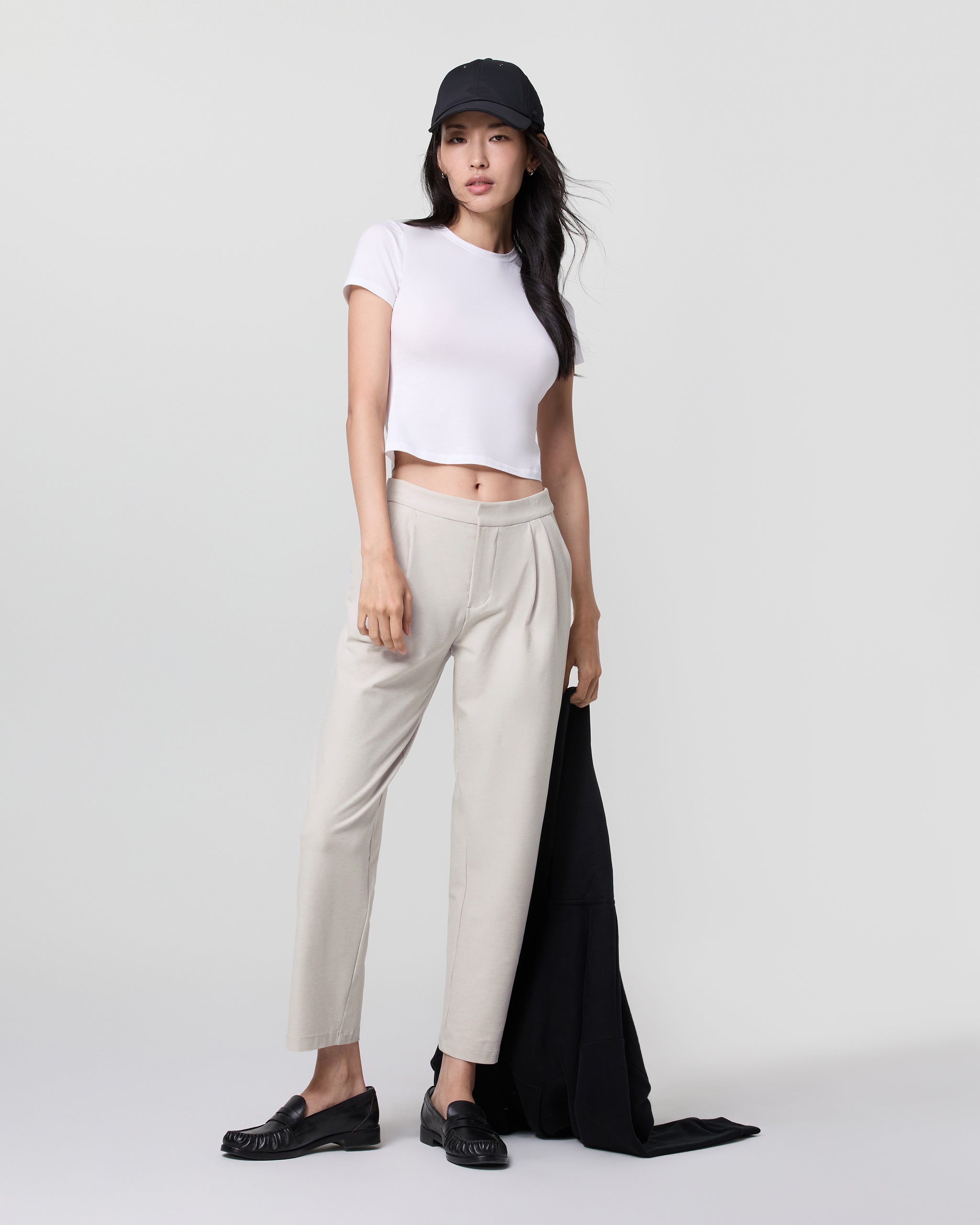 Elevation Ankle Trouser | Ecru Heather - Image 3