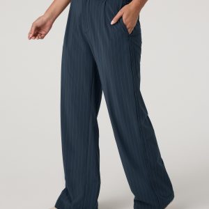 Villa Pinstripe Trouser Pant-Long | Navy Pinstripe