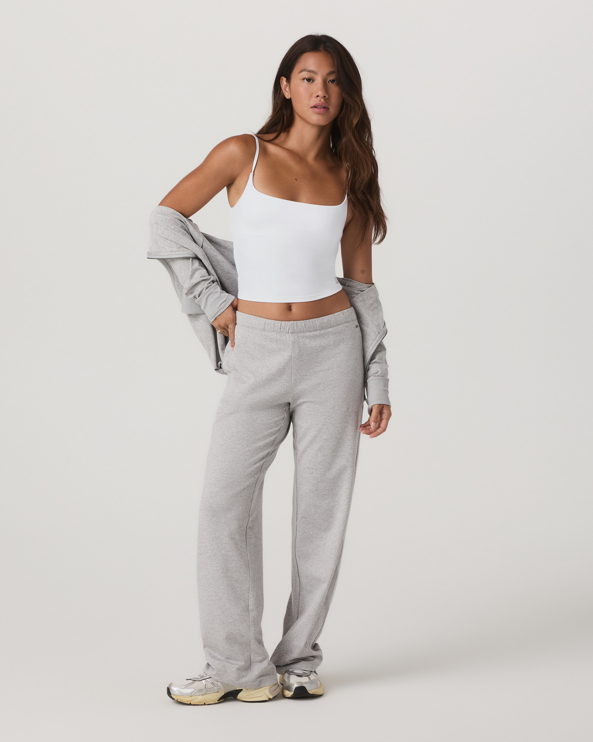 Halo Modern Straight Leg Pant-Long | Pale Grey Heather