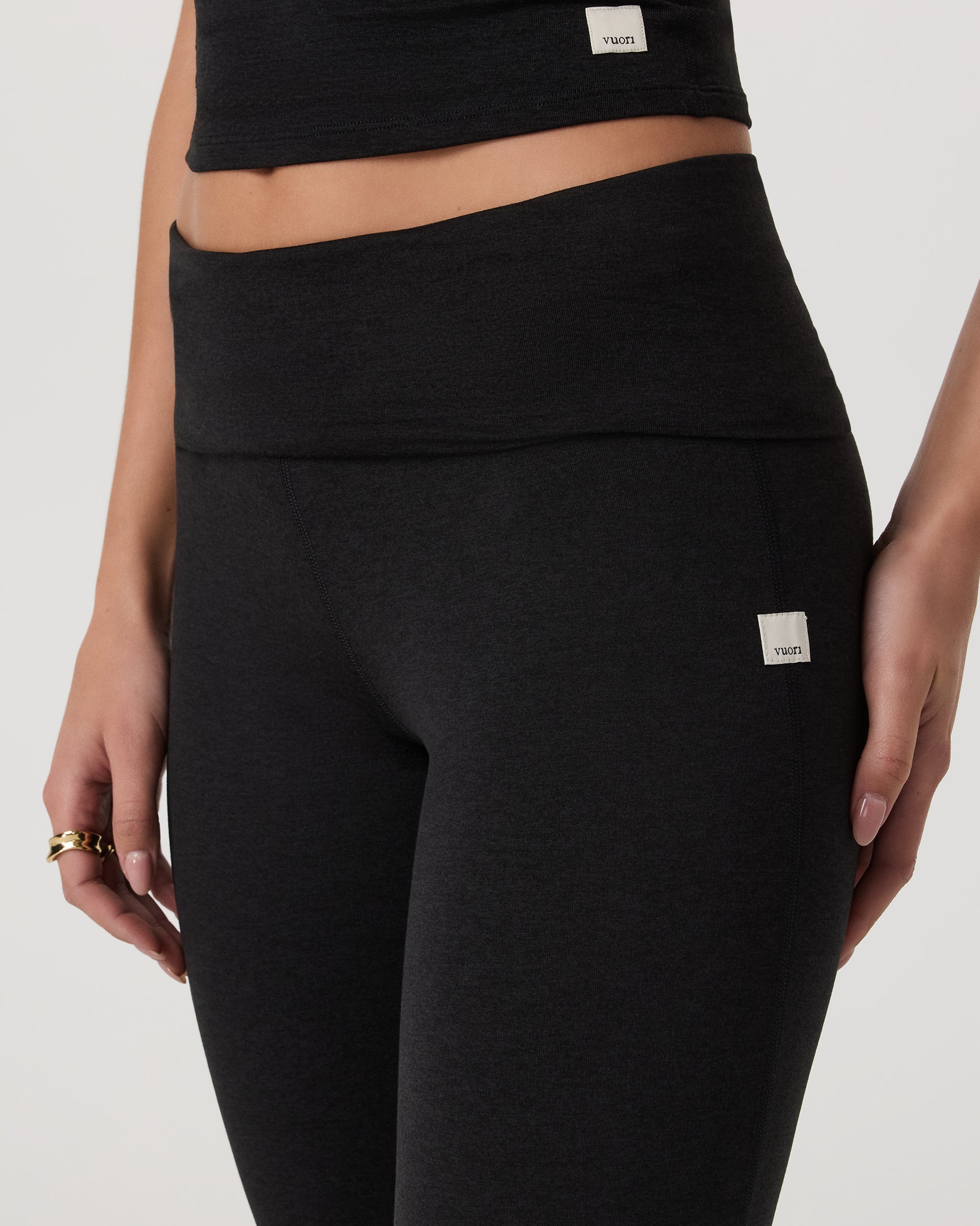 Halo Foldover Pant | Black Heather - Image 4