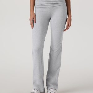 Halo Foldover Pant | Pale Grey Heather