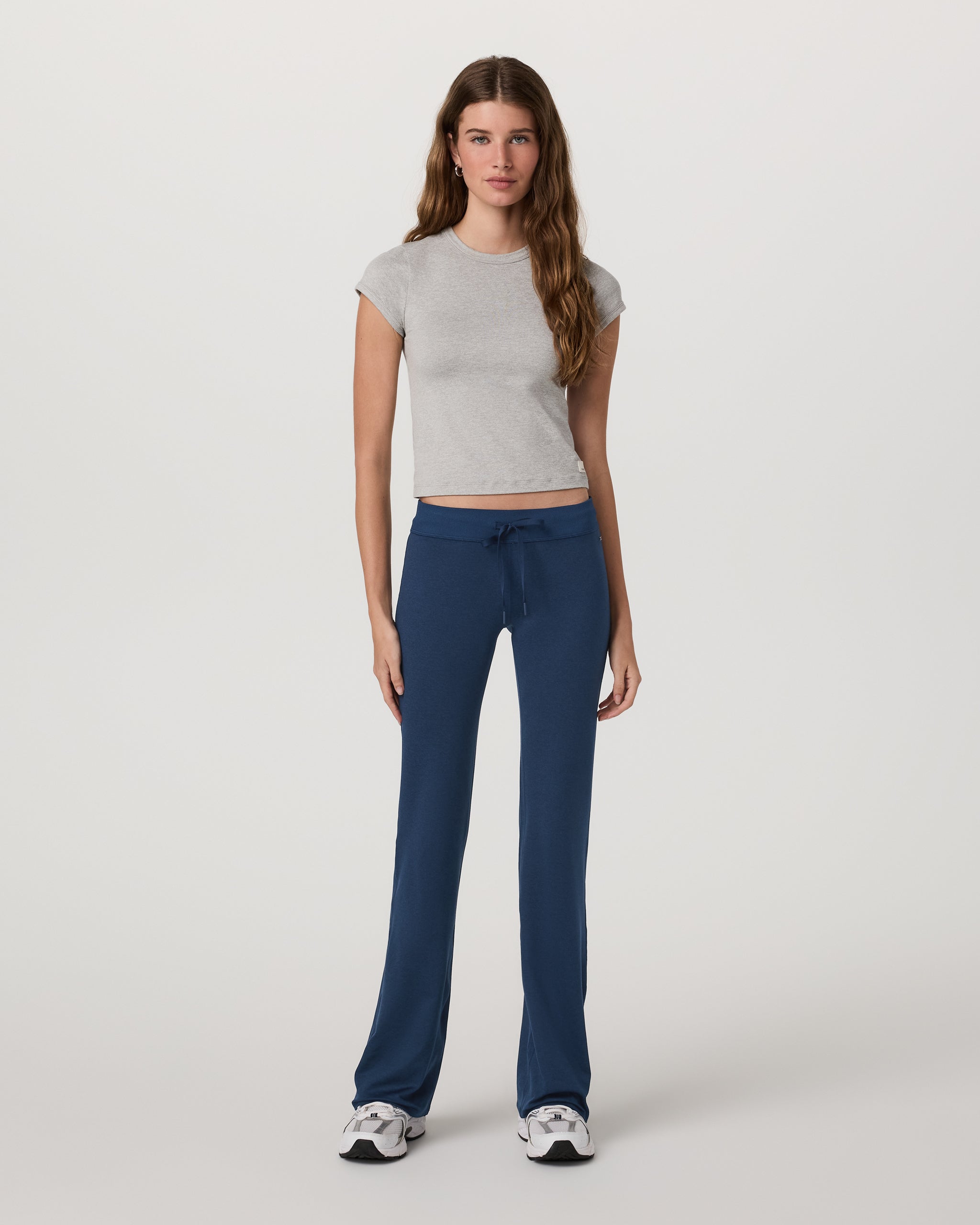 Halo Low Rise Slim Flare Pant | Blue Coast Heather - Image 4