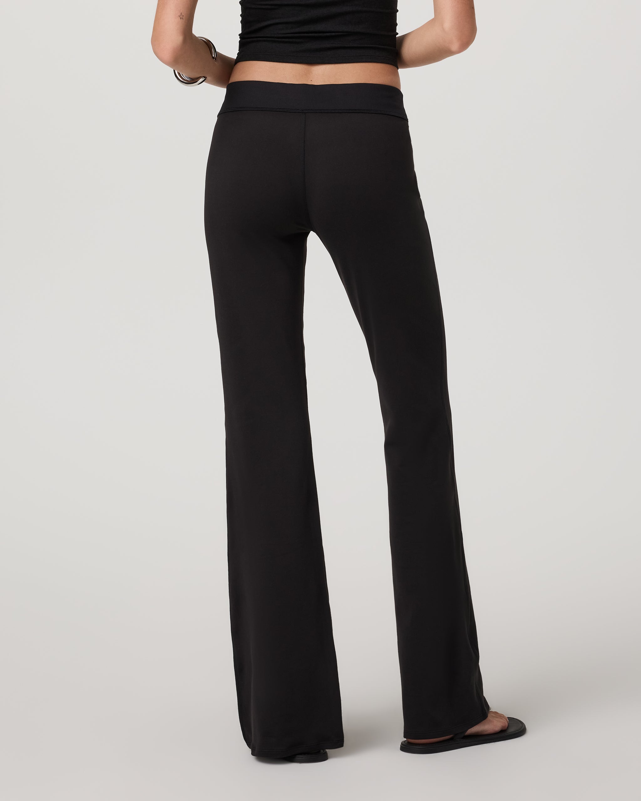 Halo Low Rise Slim Flare Pant | Solid Black - Image 3