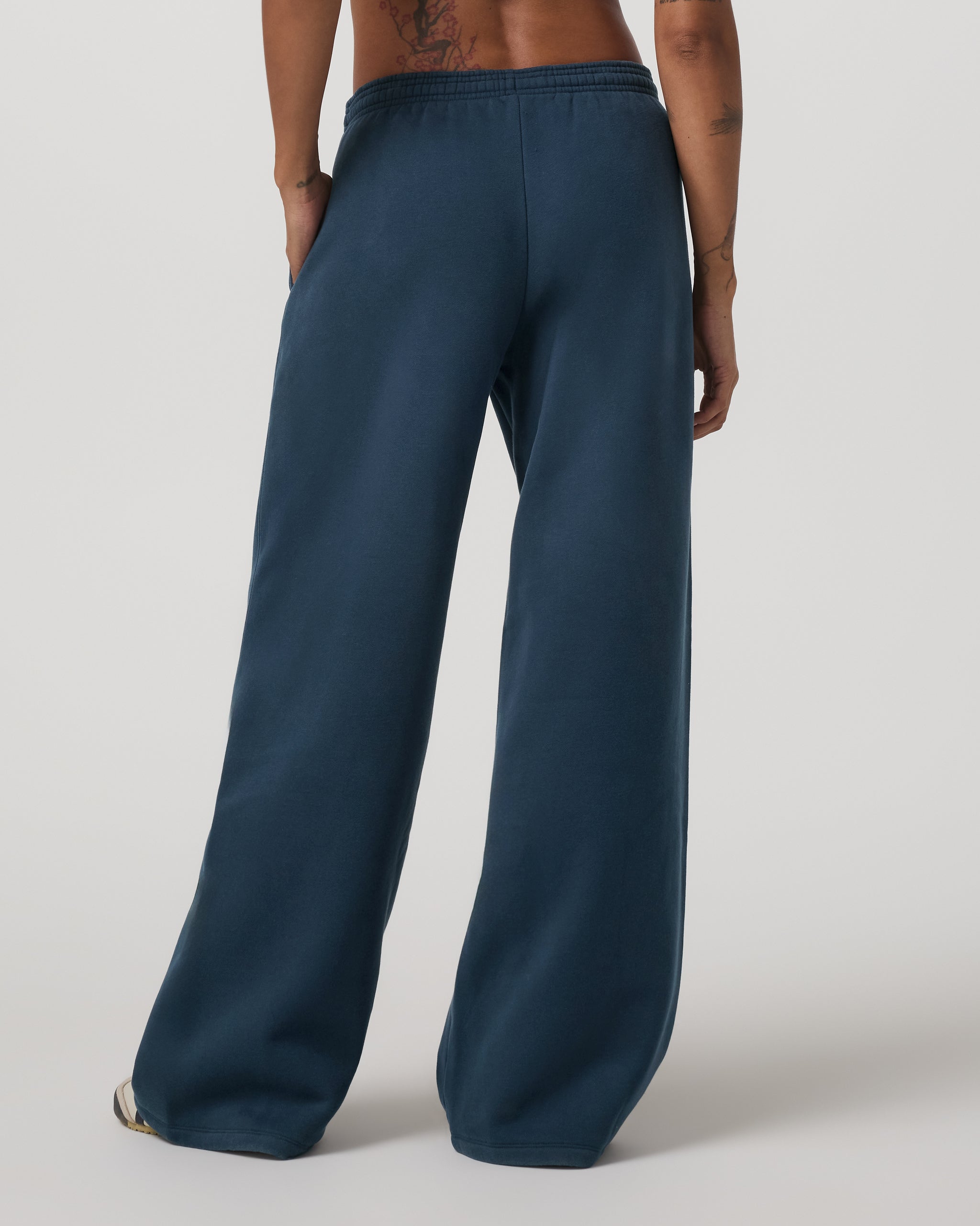 Restore Ultra Wideleg Sweatpant - Long | Ocean Blue - Image 3