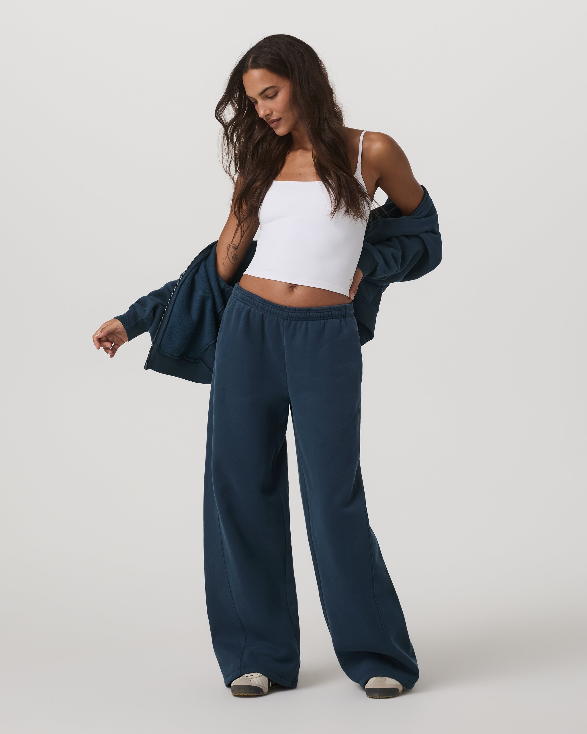Restore Ultra Wideleg Sweatpant - Long | Ocean Blue
