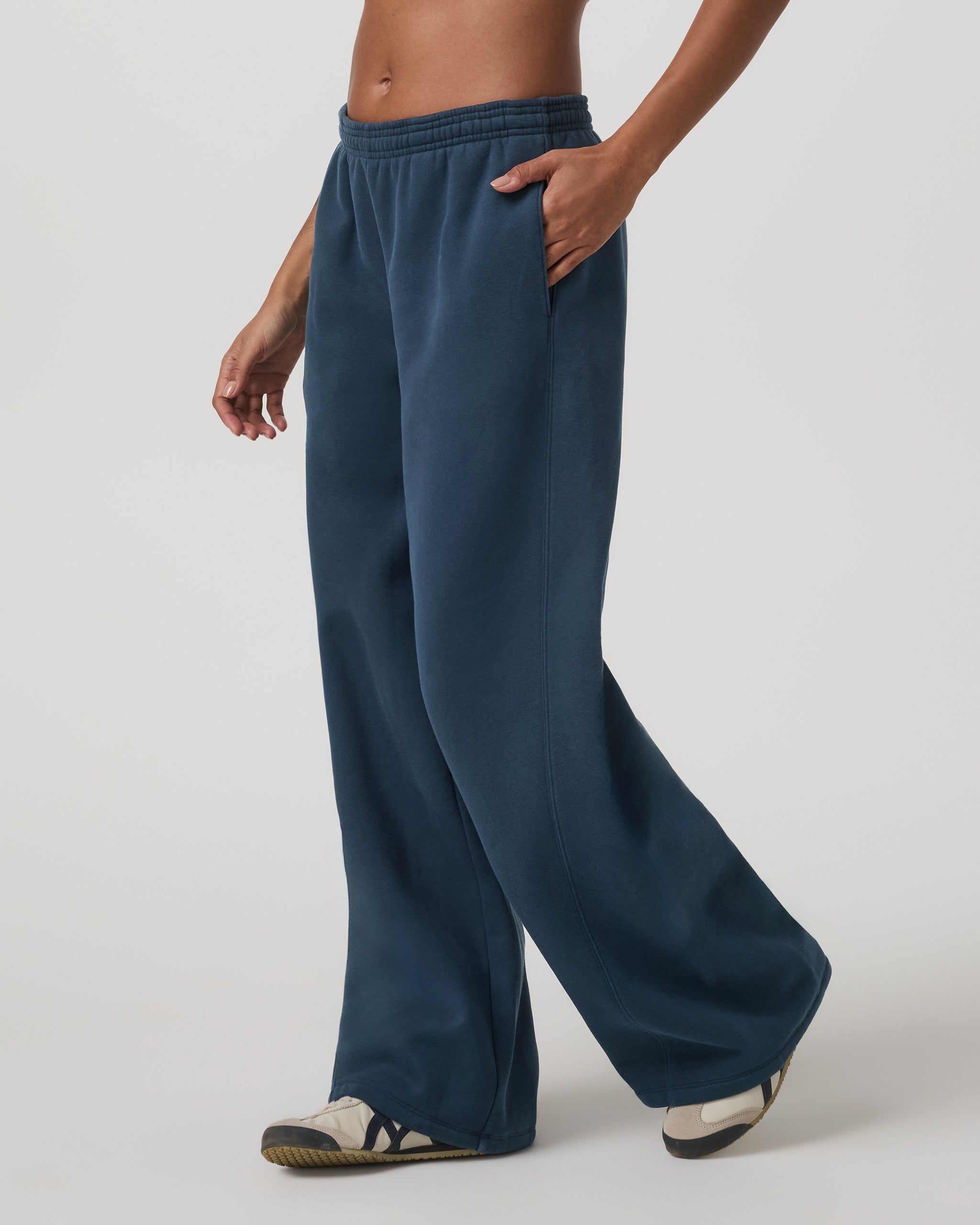 Restore Ultra Wideleg Sweatpant - Long | Ocean Blue - Image 2
