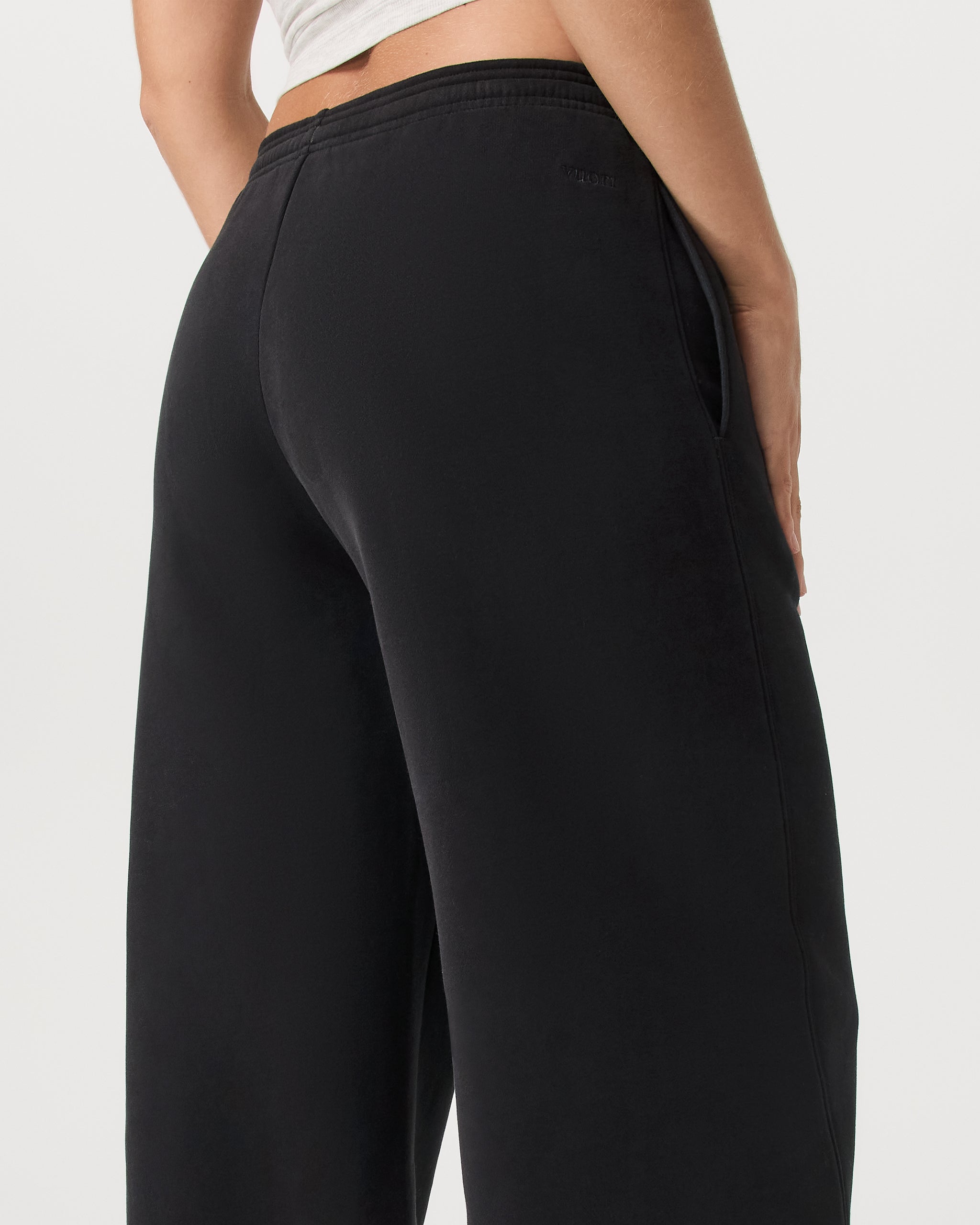 Restore Ultra Wideleg Sweatpant - Short | Washed Black - Image 2