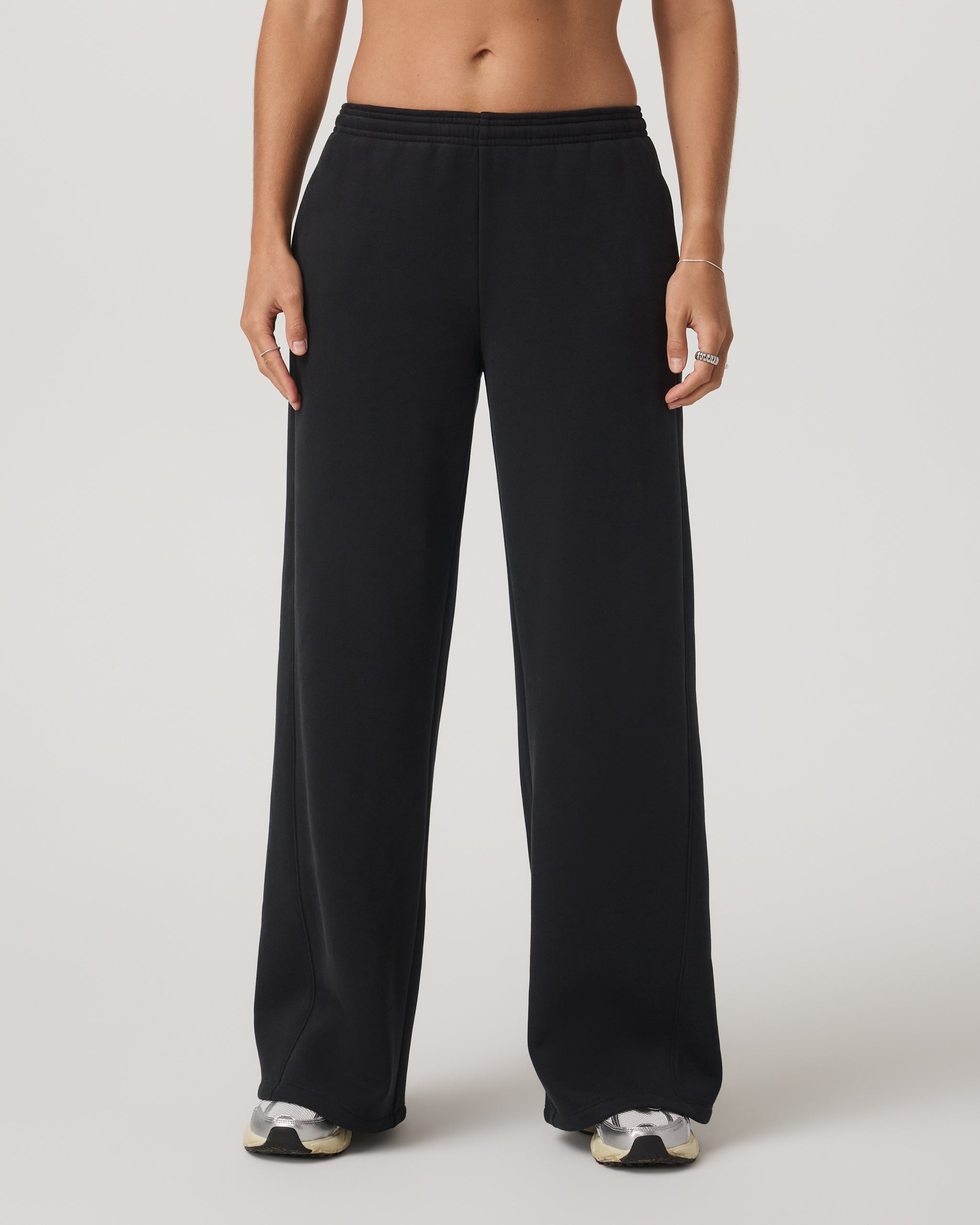 Restore Ultra Wideleg Sweatpant - Long | Washed Black - Image 2