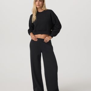 Restore Ultra Wideleg Sweatpant - Long | Washed Black