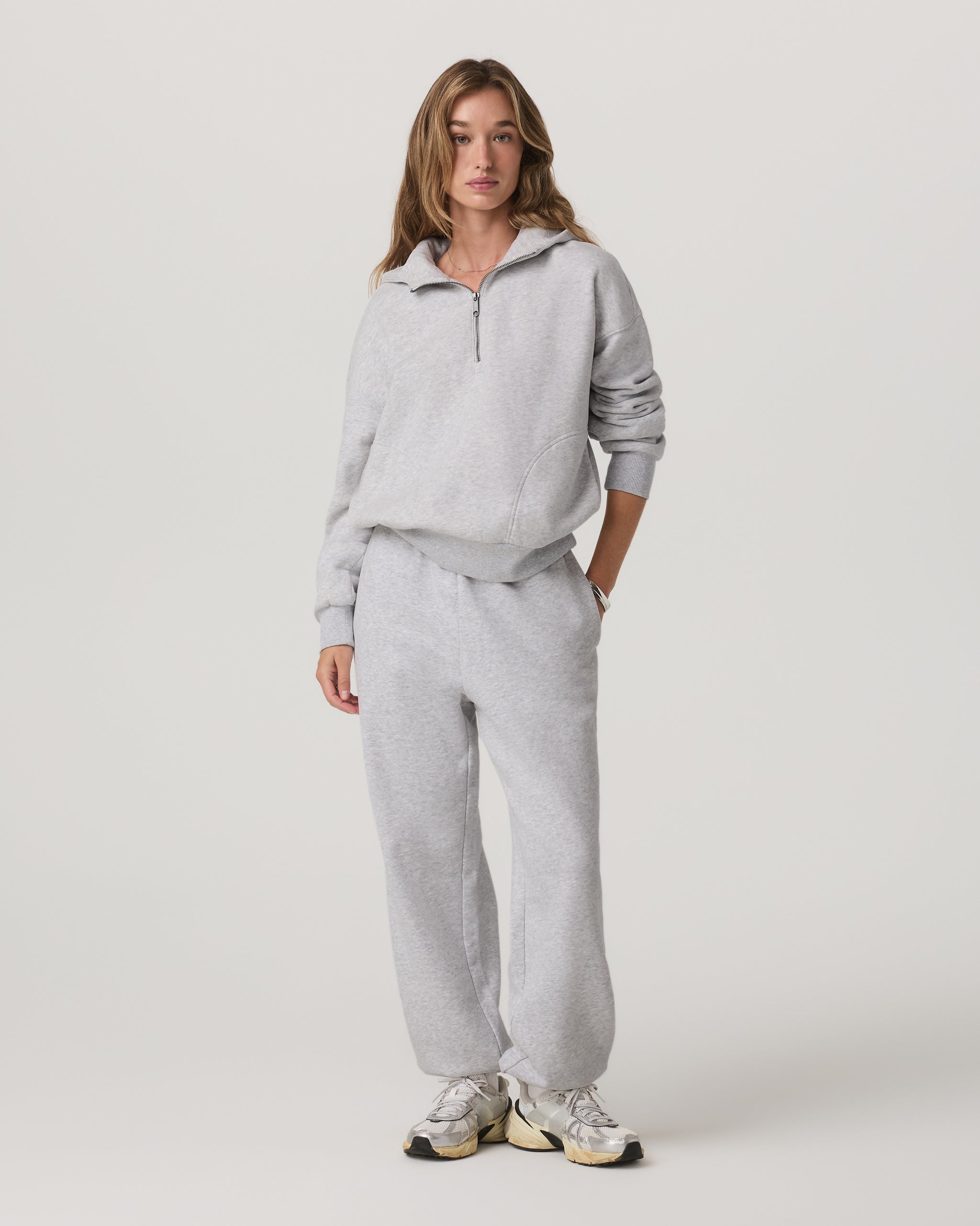 Restore Classic Sweatpant-Long | Pale Grey Heather - Image 4