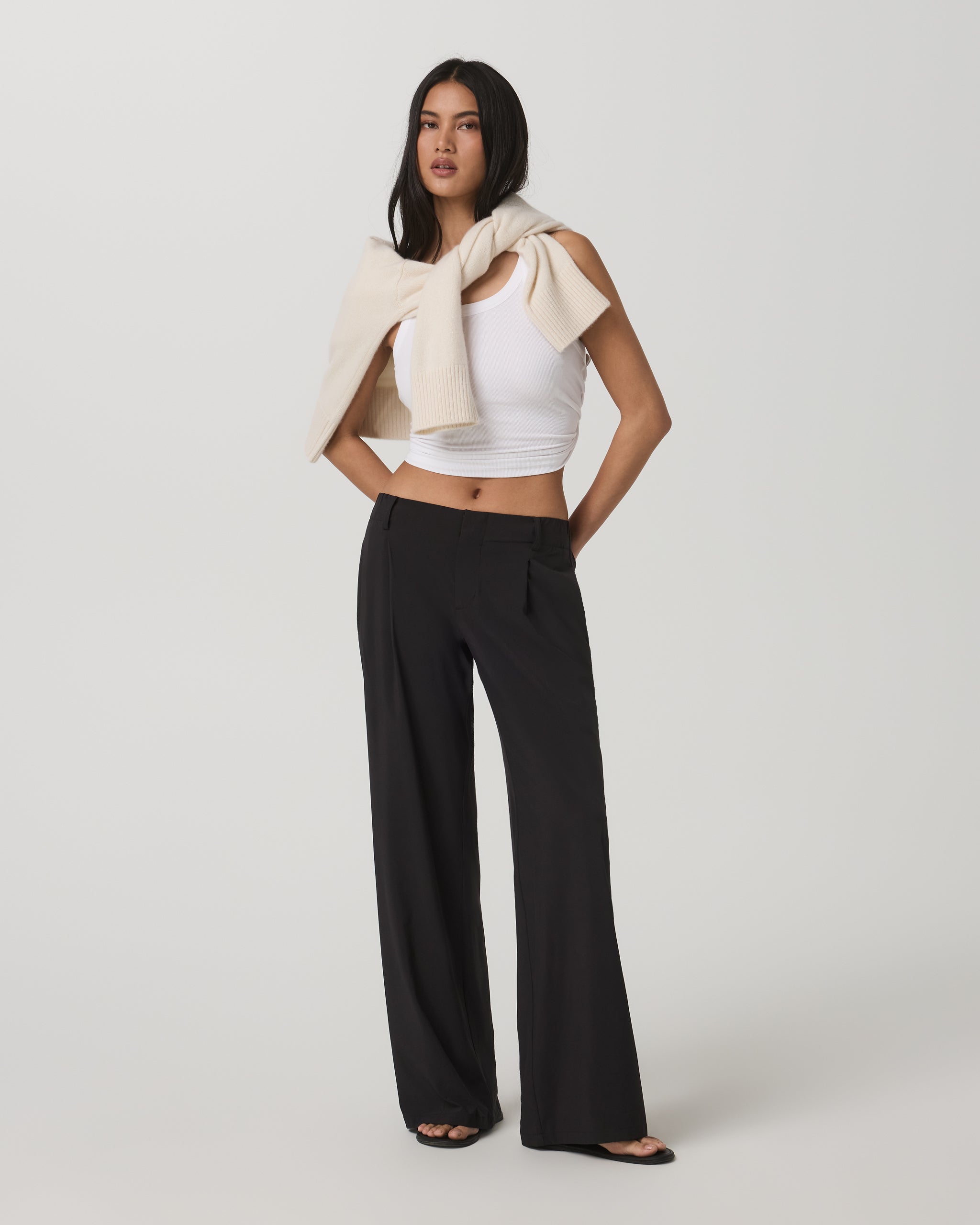 Villa Wideleg Trouser - Short | Black