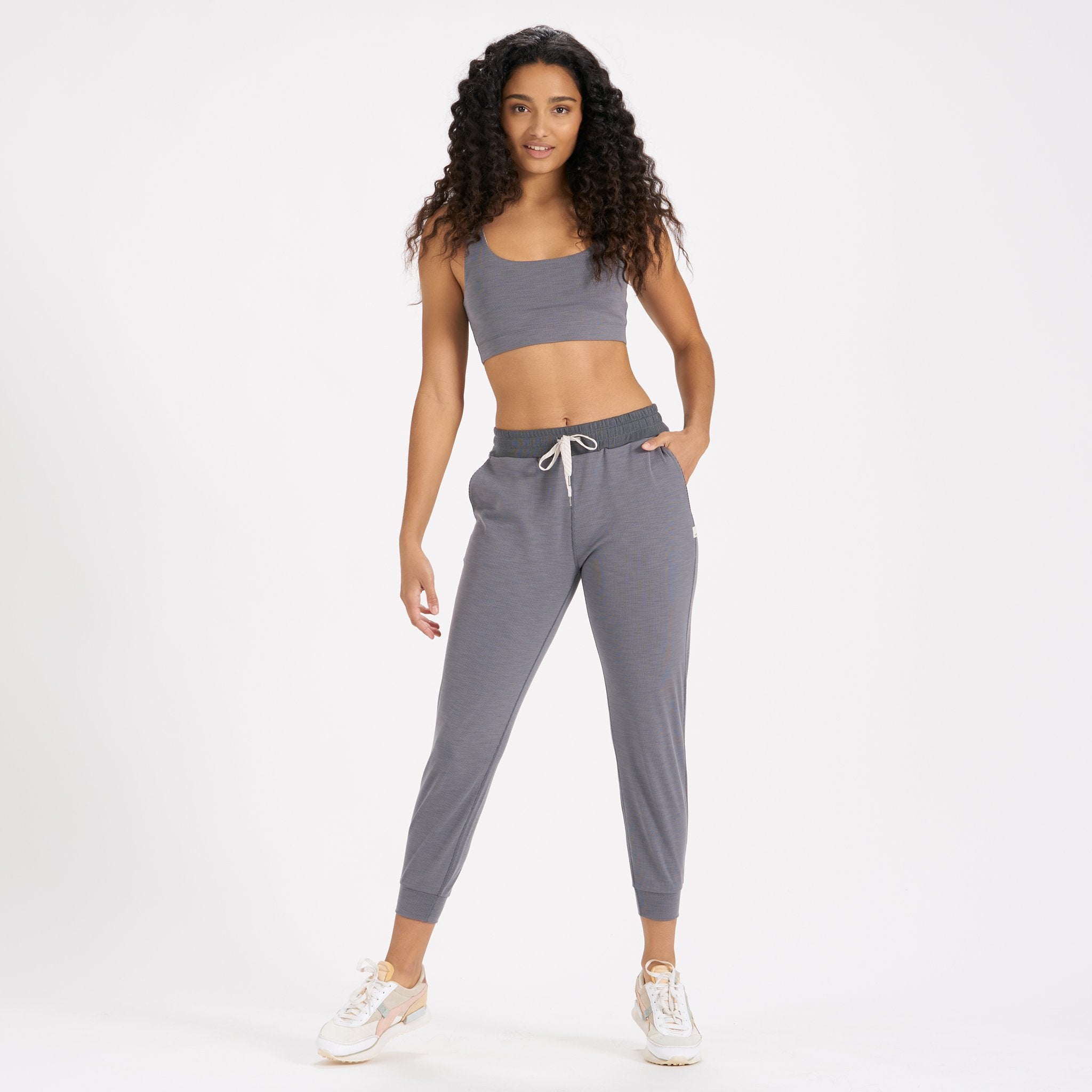 Lux Rib Performance Jogger | Heather Grey - Image 2