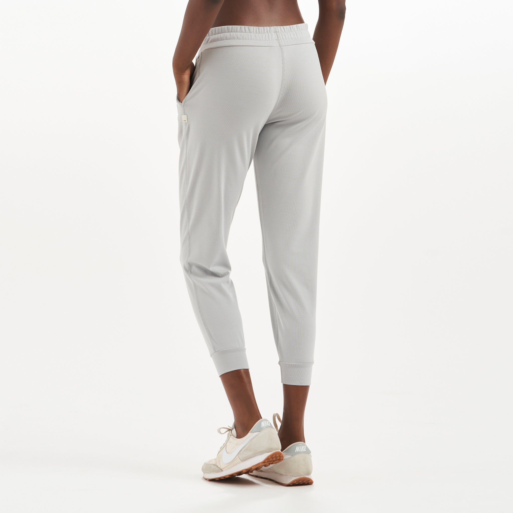 Lux Rib Performance Jogger | Pale Grey Heather - Image 4