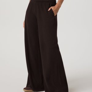 Waffle Wideleg Pant | Dark Java
