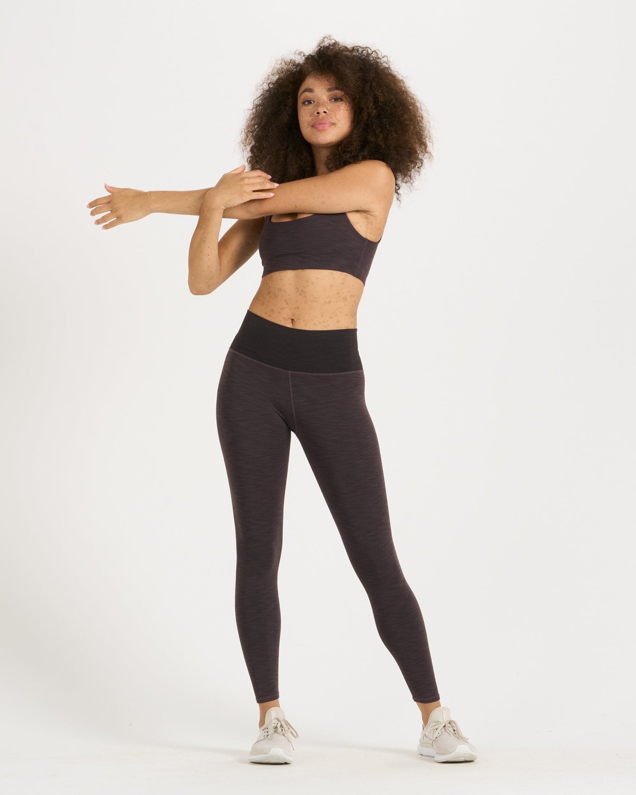Lux Rib Studio Legging | Quartz Heather - Image 3