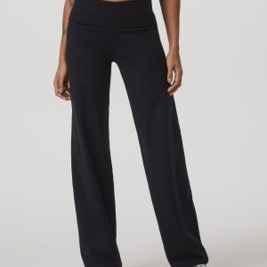 Granite Foldover Straight Leg | Black Heather