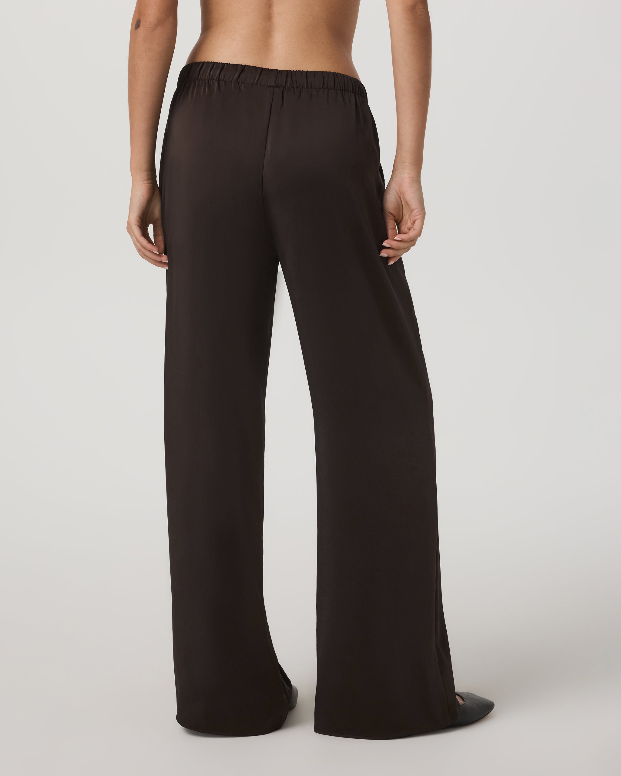 Nova Satin Wideleg Pant | Dark Java - Image 3