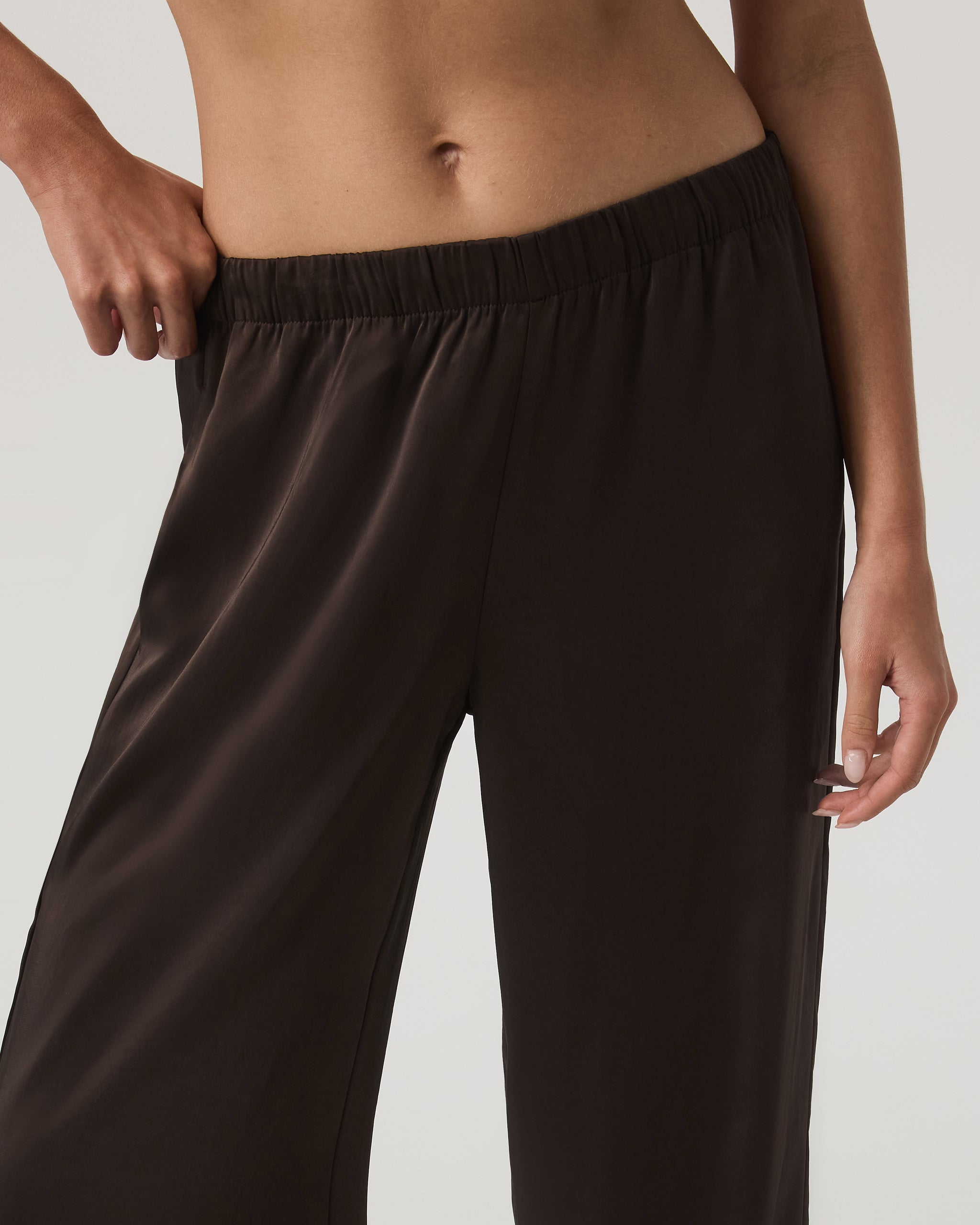 Nova Satin Wideleg Pant | Dark Java - Image 2