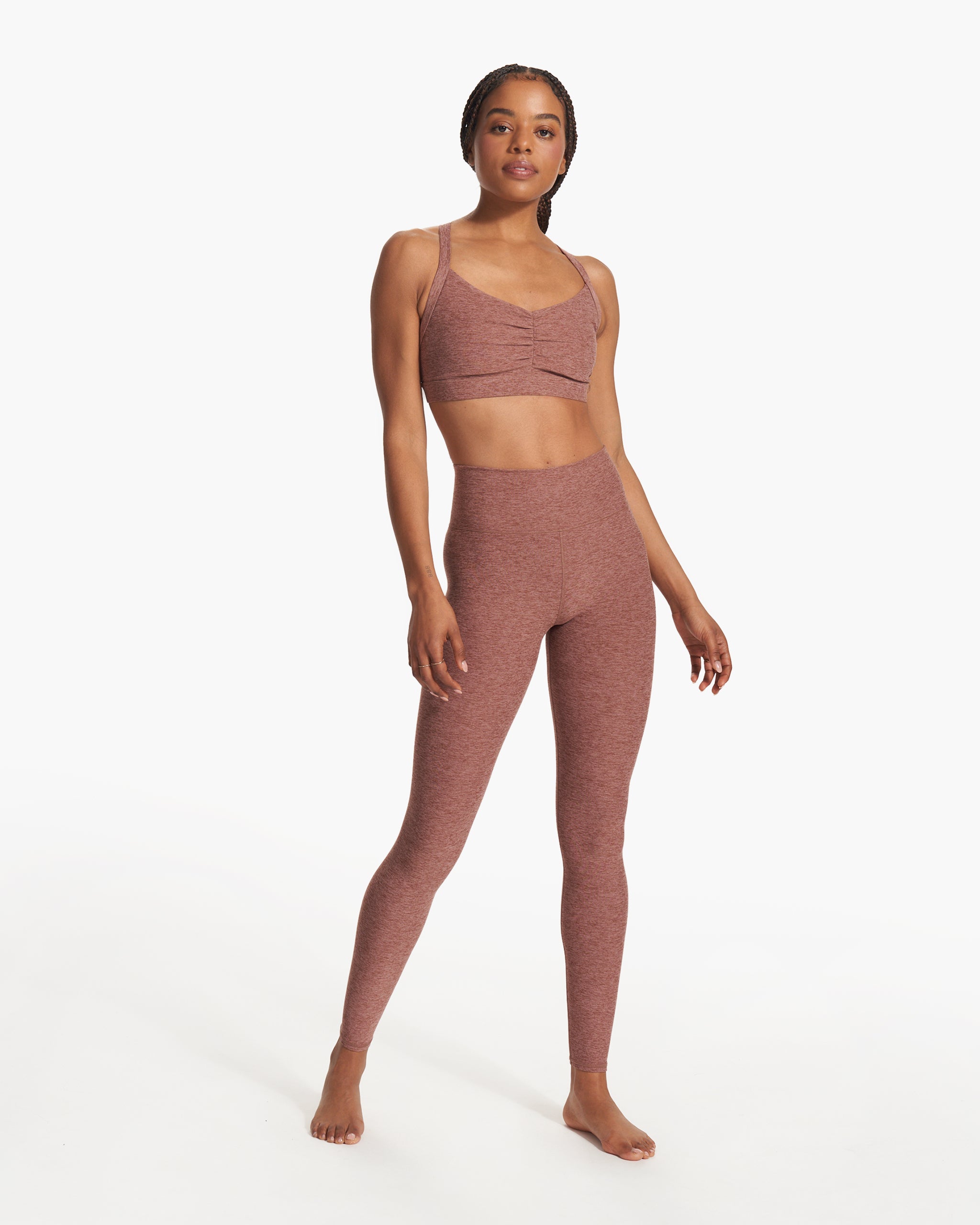 Clean Elevation Legging-Long | Hazelnut Heather - Image 5